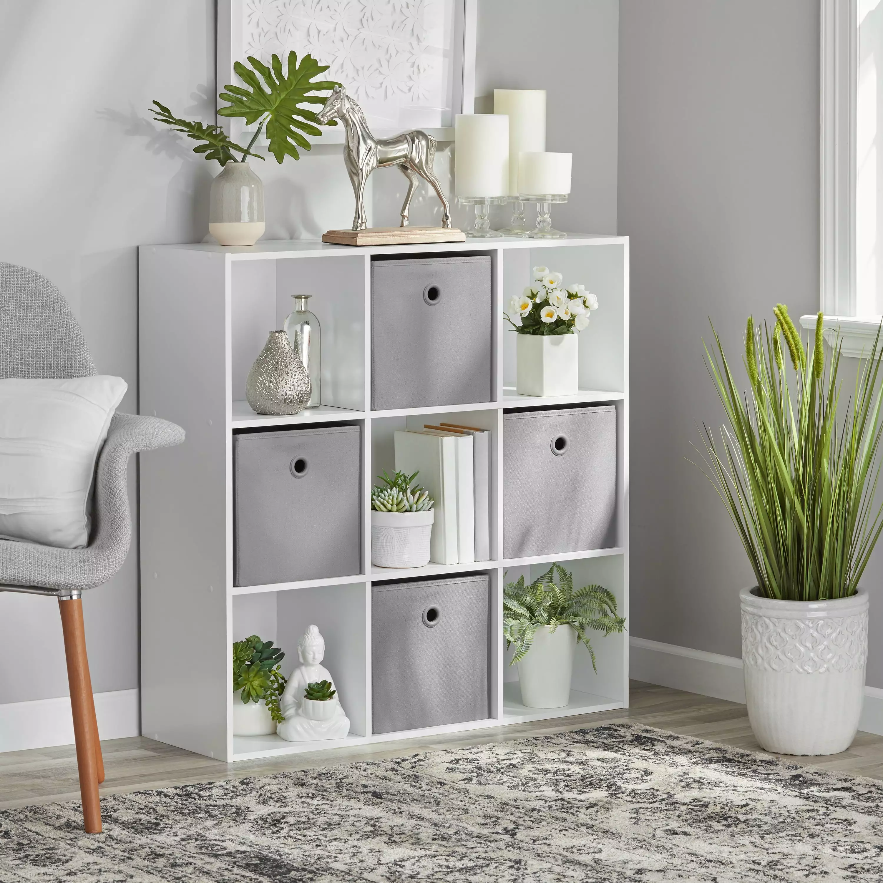 Mainstays 11 9-Cube Storage Arranger White
