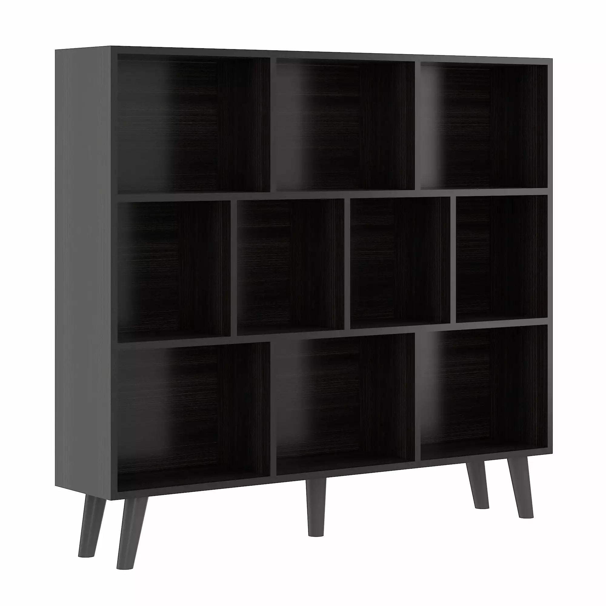 WAHEY Bookcase 10 Cube Open Storage Display Bookshelf Legs HOFB013
