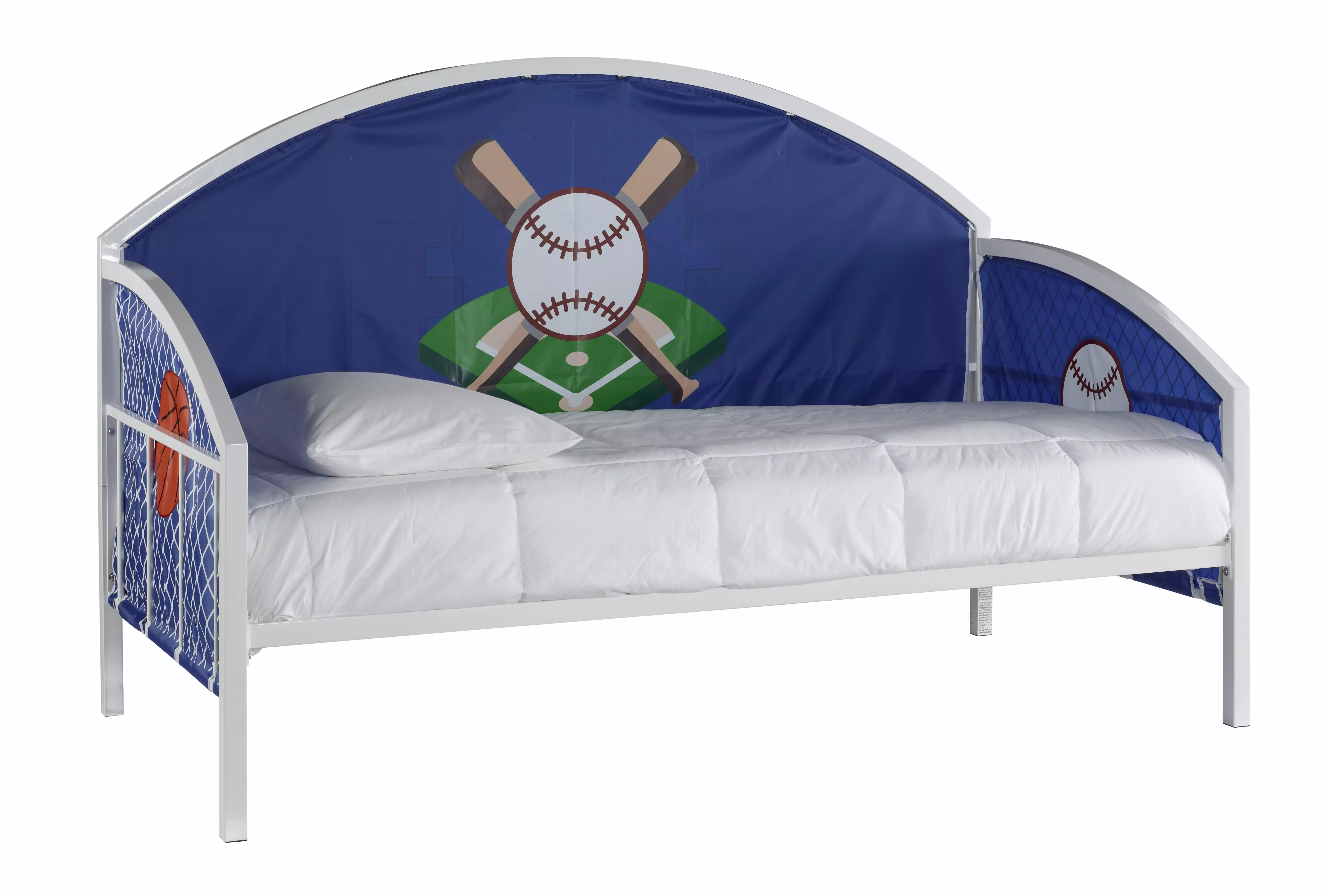 Big Game Kid's Daybed White - Versatile Twin Size Daybed Kids Room Powell