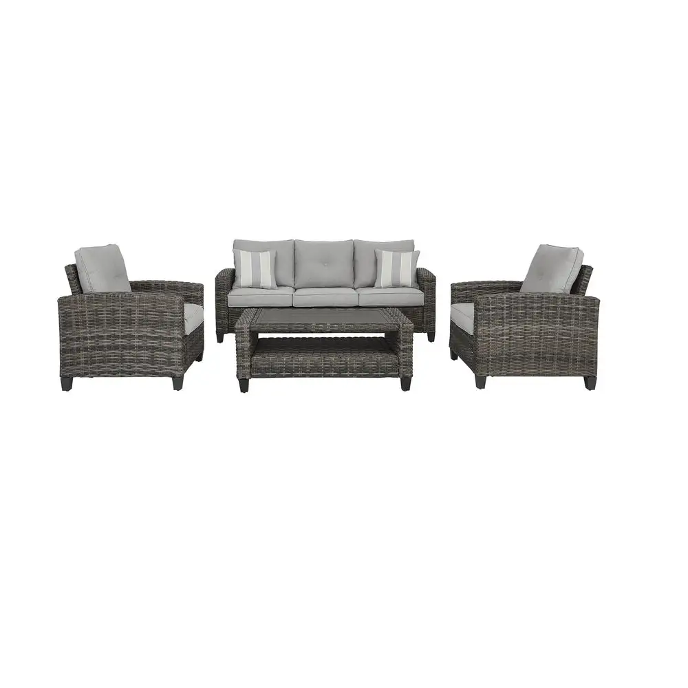 Ashley P455-625 Easy Isle Contemporary Deep Seating Set Aluminum Frame
