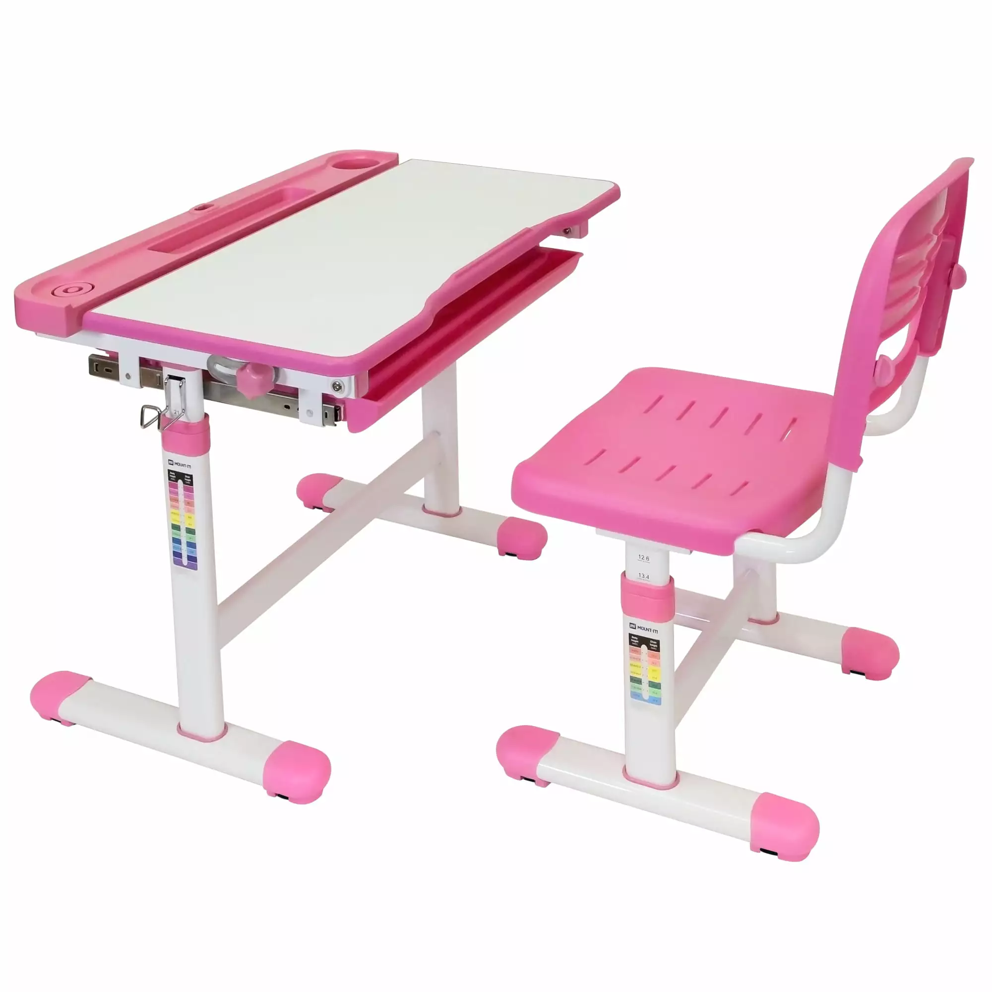 Mount-It Kids Desk and Chair Set Pink Mount-It!