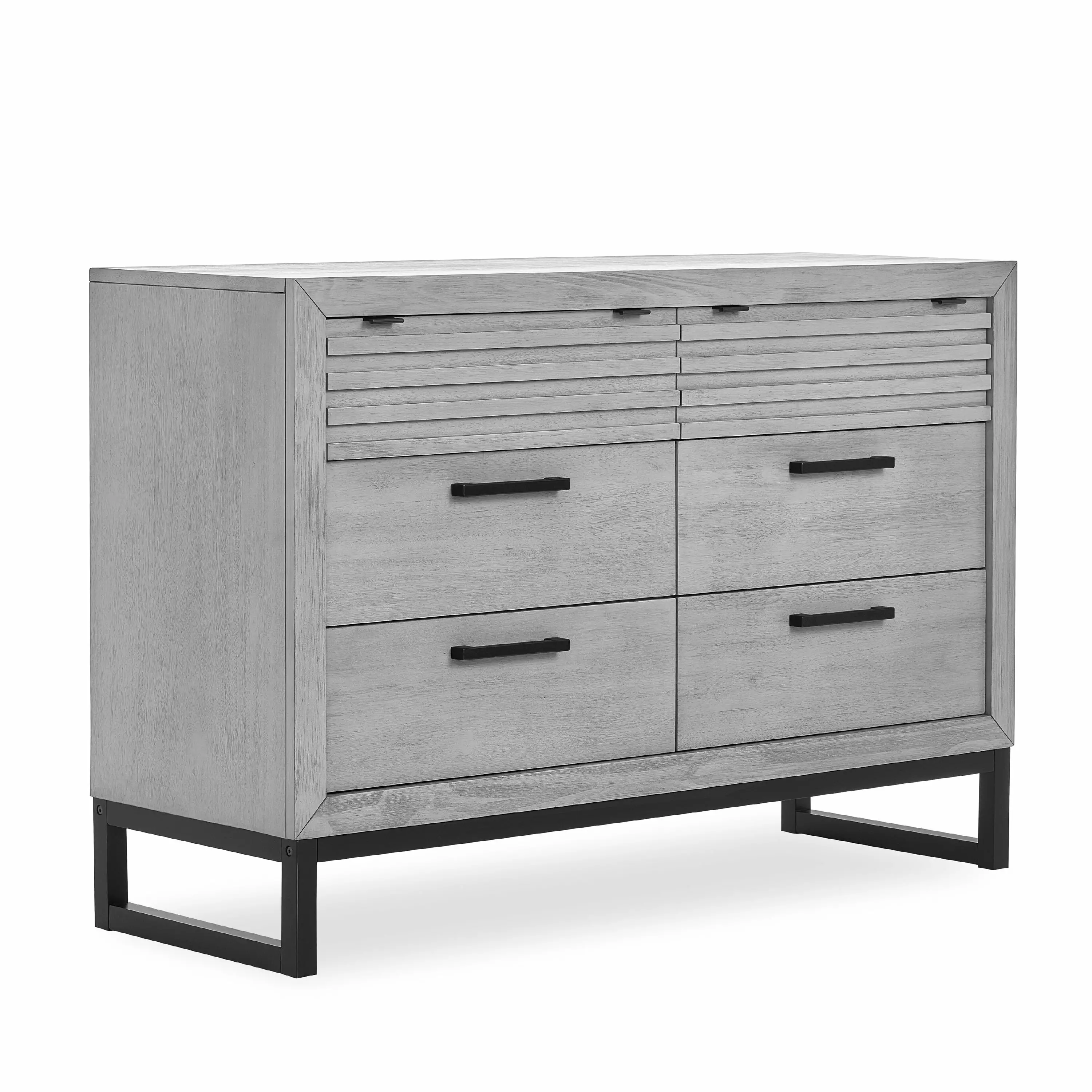 Evolur Kyoto Double Dresser Imperial Grey Hardwood Fully Assembled