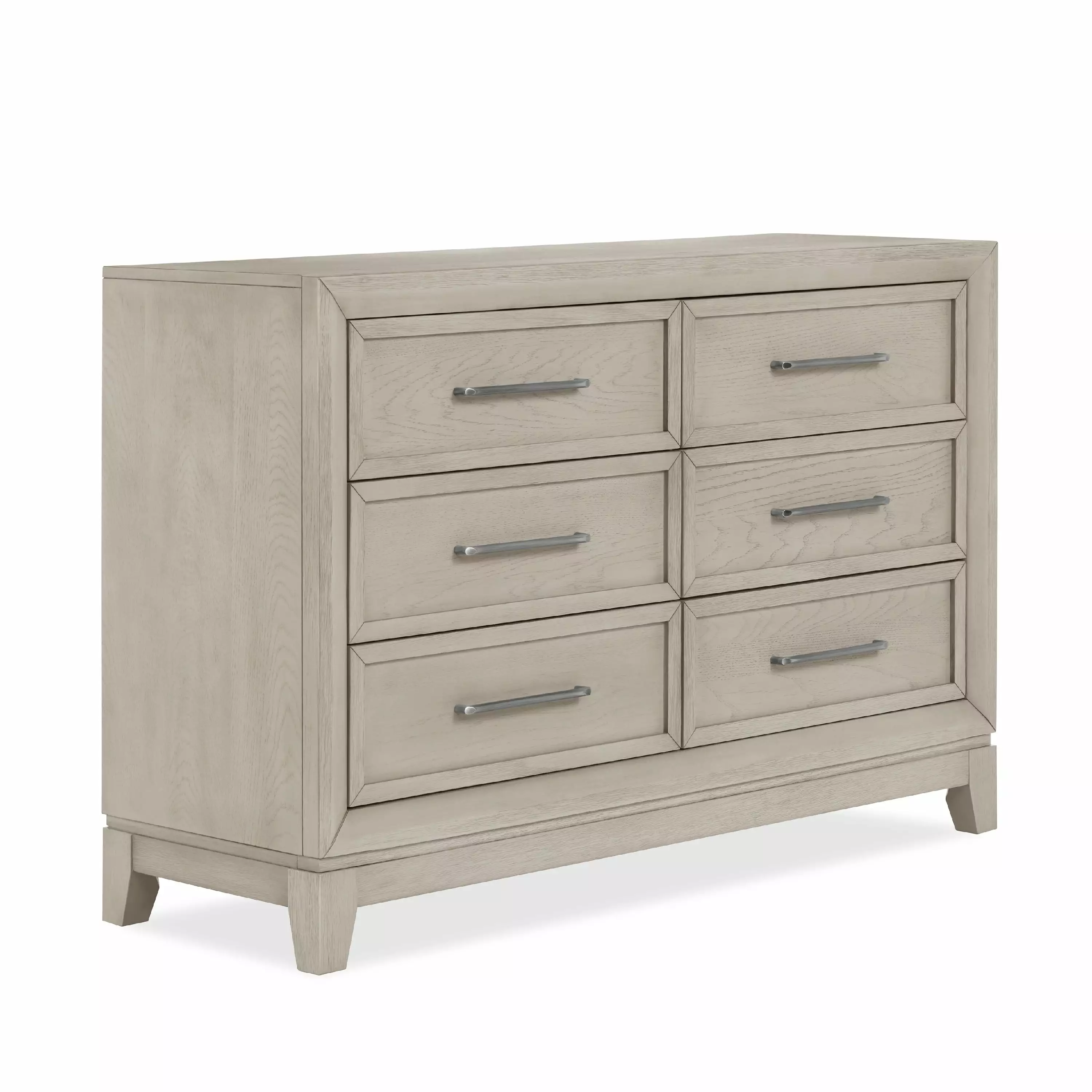 Evolur Lourdes Double Dresser Porcini Comes Six Spacious Drawers Made Hardwood