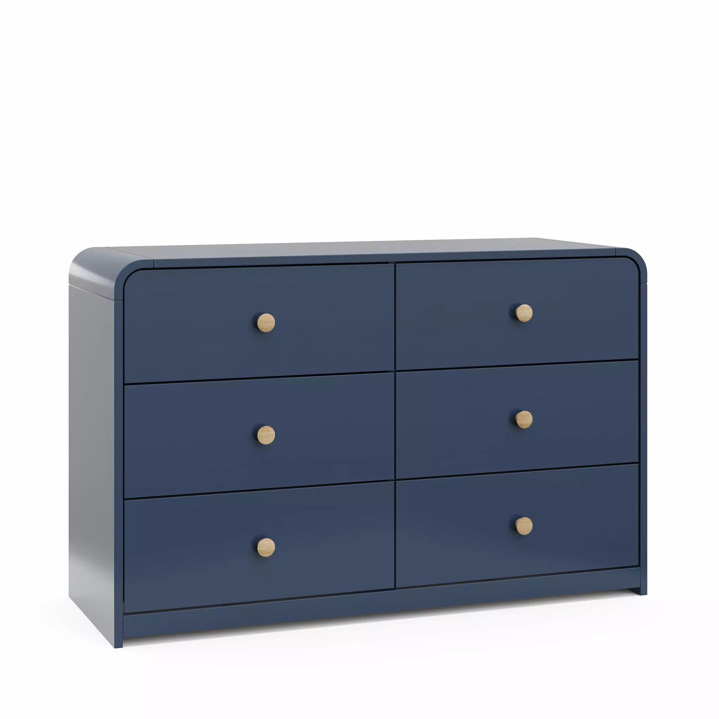 Storkcraft Santos 6 Drawer Nursery Double Dresser Midnight Blue