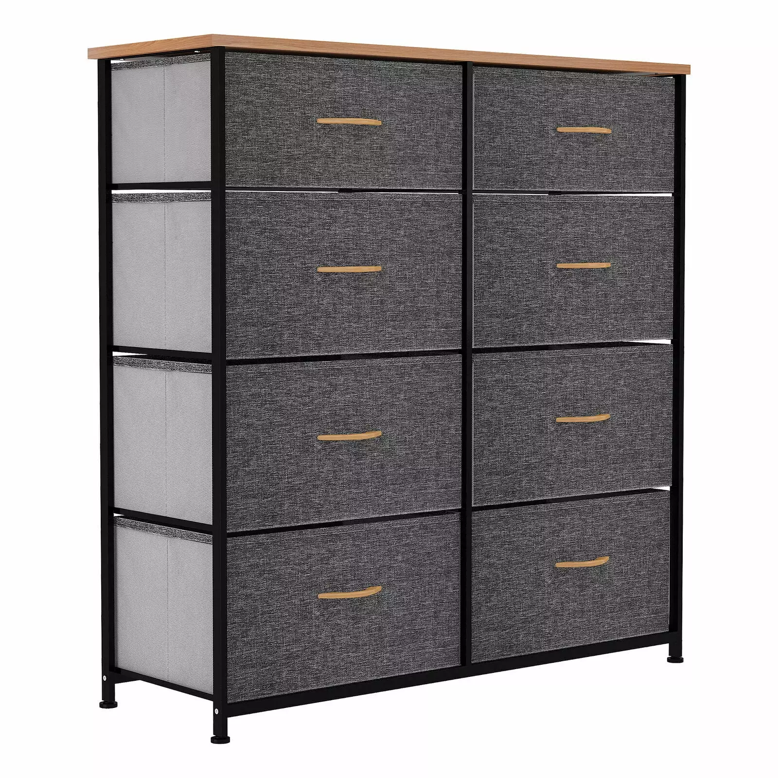 Gray 50 Gallon Metal and Wood Drawer Chest DWVO - Large Capacity Storage Solution Home or Office
