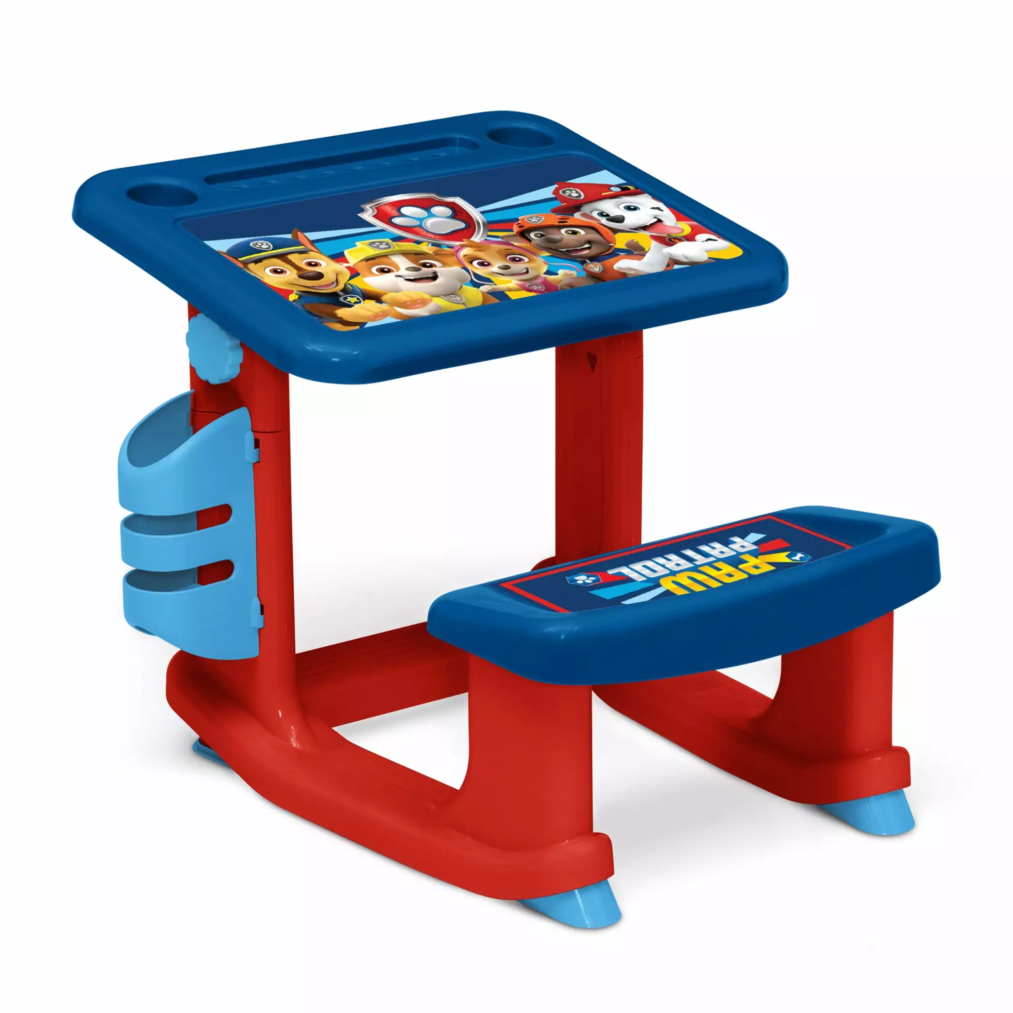 PAW Patrol Draw and Play Desk Delta Children 10 Markers and Coloring Book Blue
