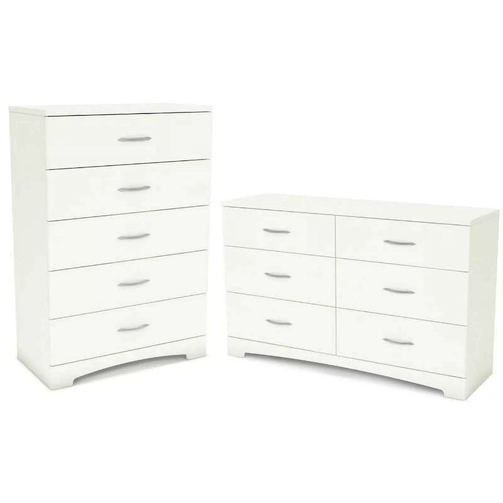Home Square 2-Piece Set 6-Drawer Double Dresser and 5-Drawer Chest