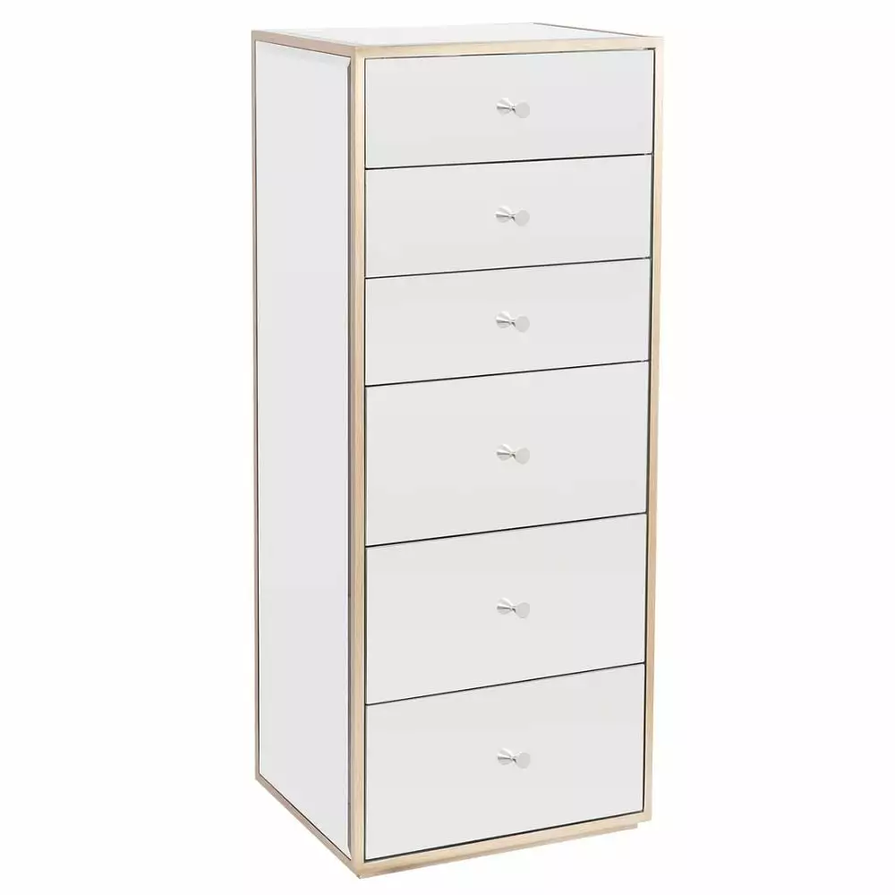 Impressions Vanity SlayStation Rylie 6 Drawers Vanity Storage Chest Unit White IMPRESSIONS VANITY ?? COMPANY