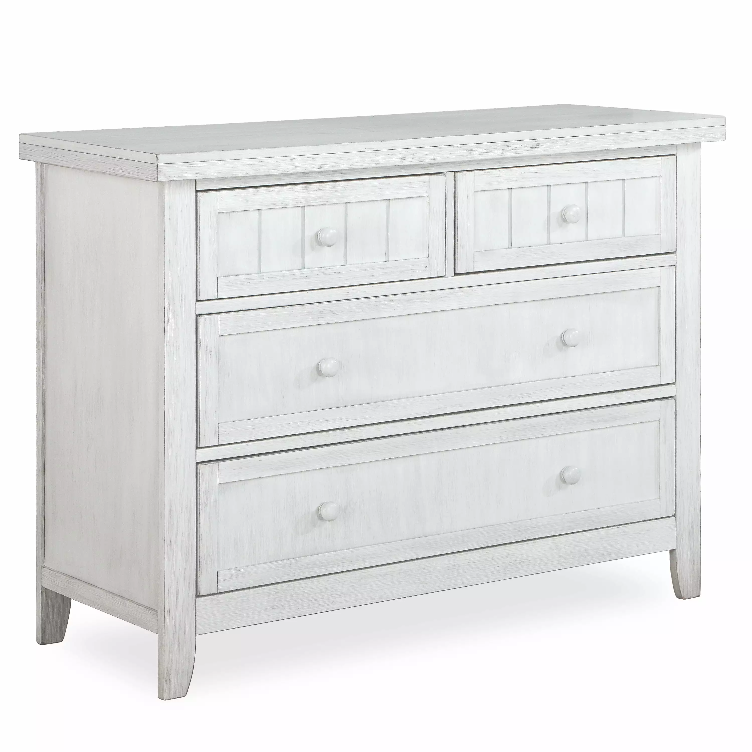 Dream On Me Maple Double Dresser Weathered White Nursery Dresser