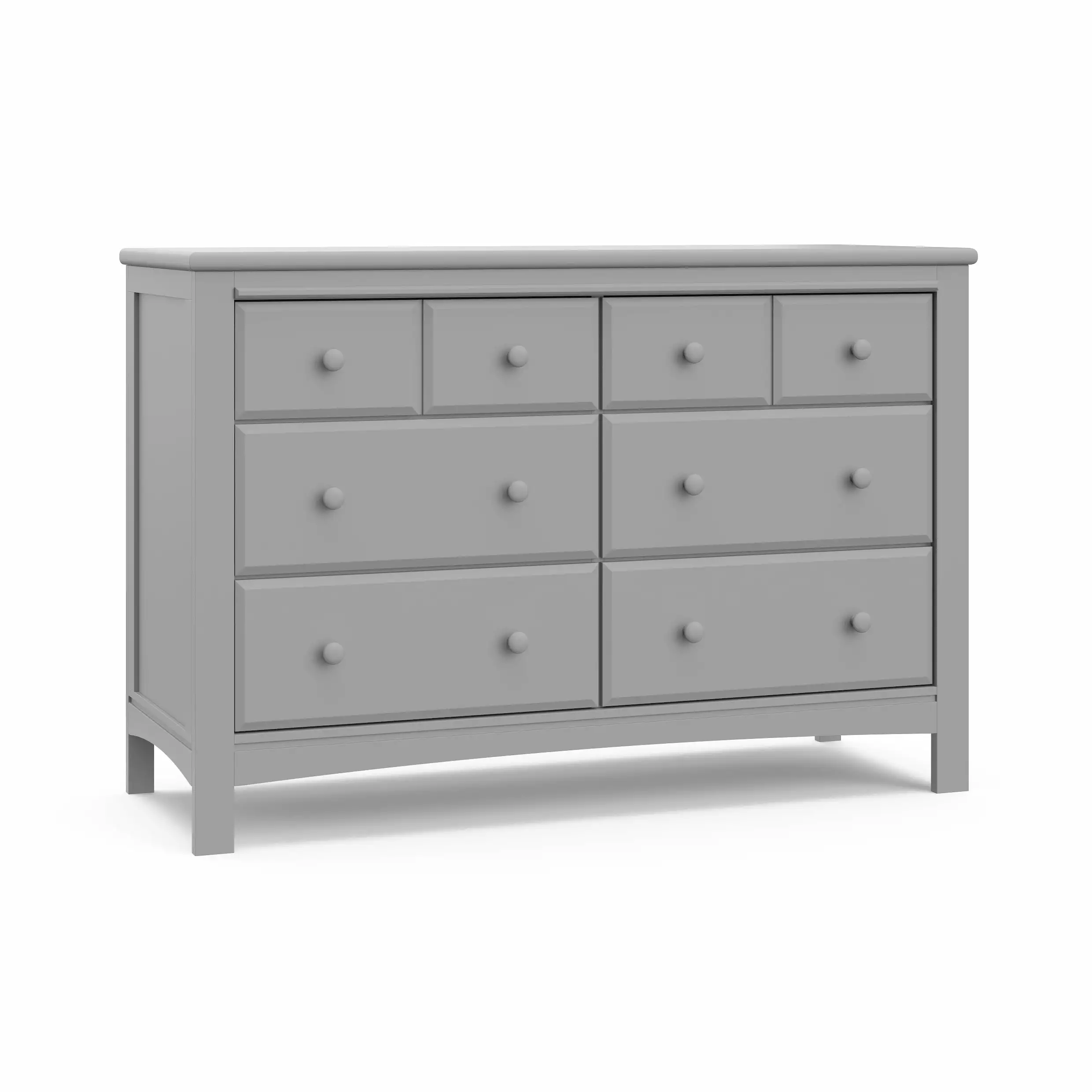 Graco Benton 6 Drawer Nursery and Kids Double Dresser Pebble Gray