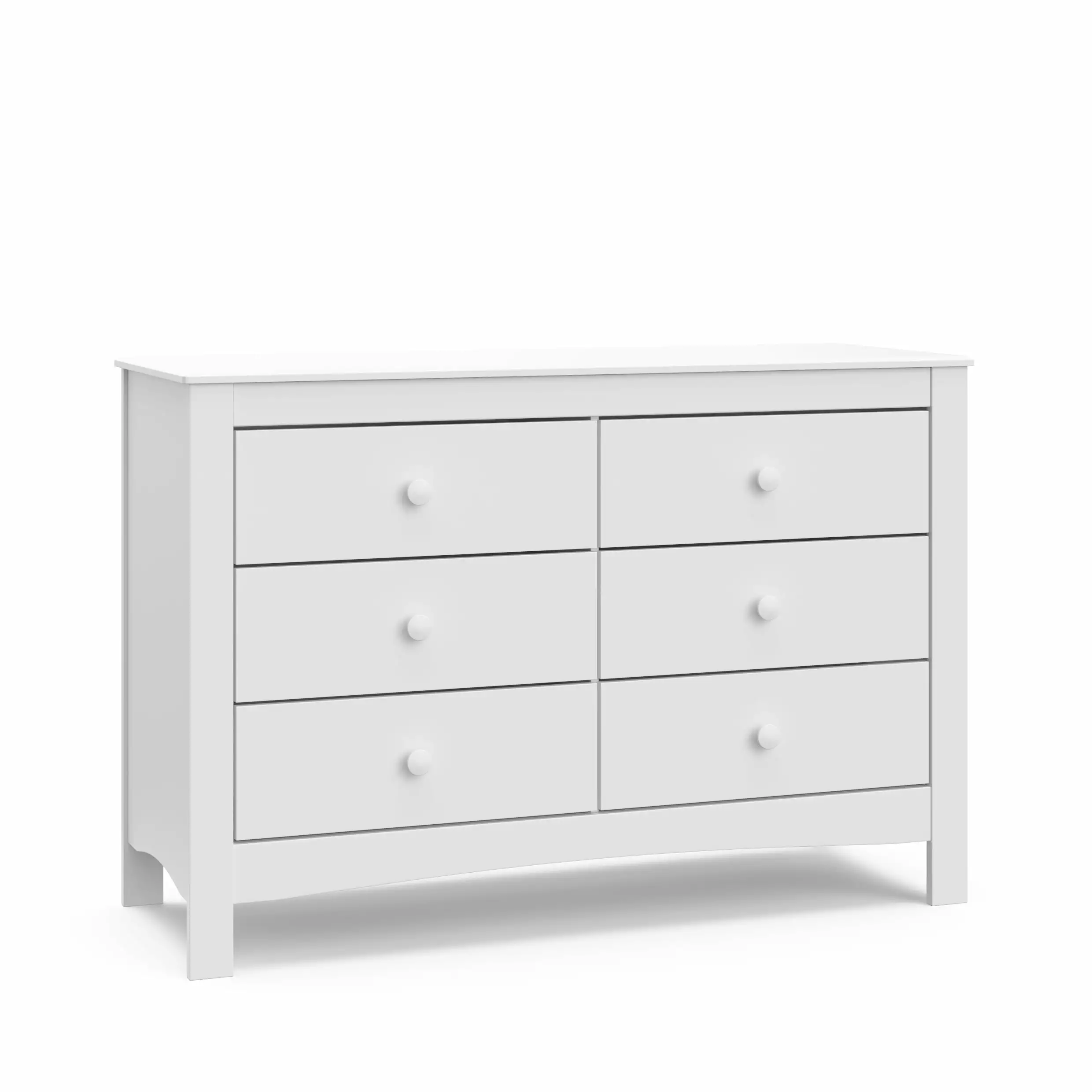 Graco Noah 6 Drawer Nursery Double Dresser White Baby Furniture