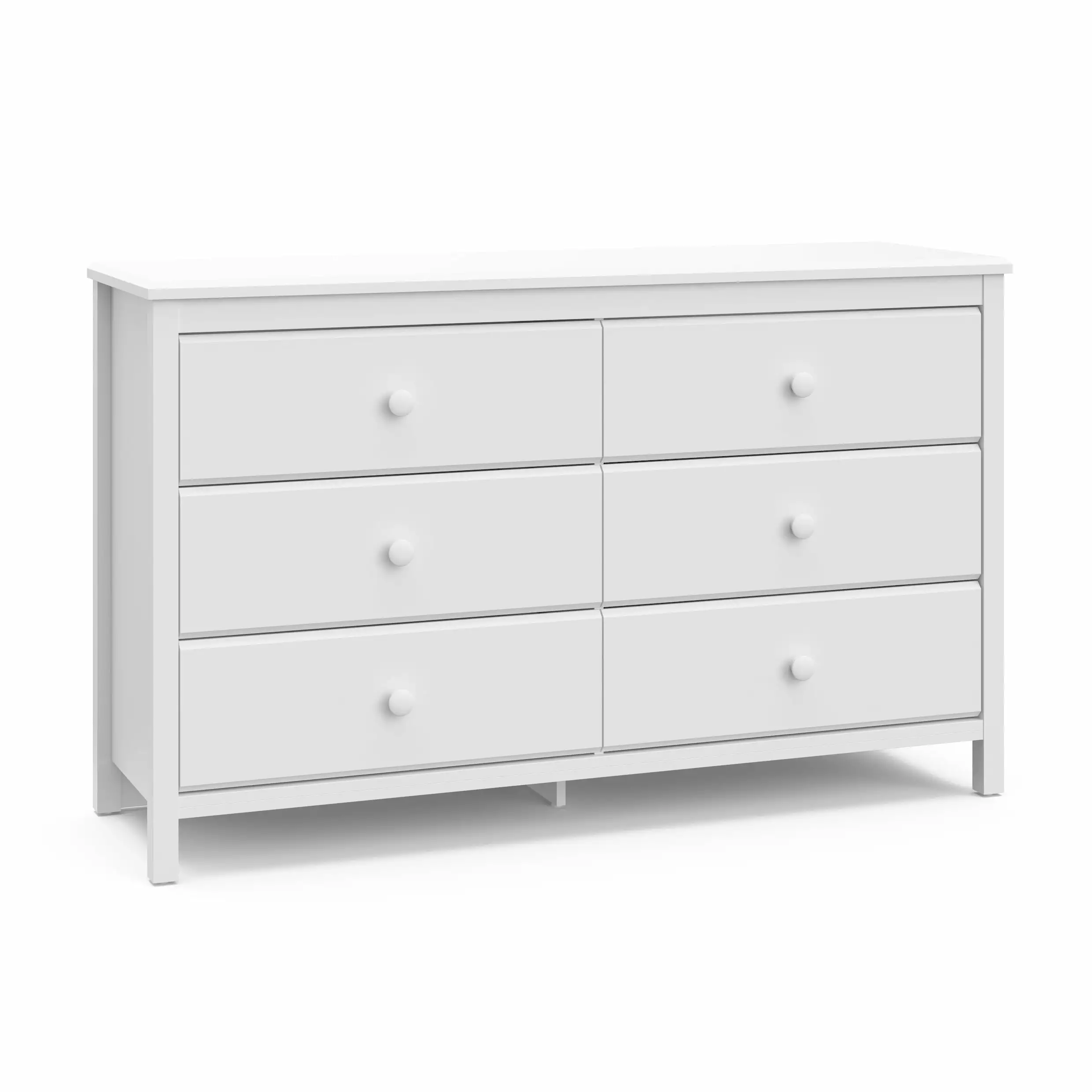 Storkcraft Alpine 6 Drawer Nursery Double Dresser White Baby Dresser
