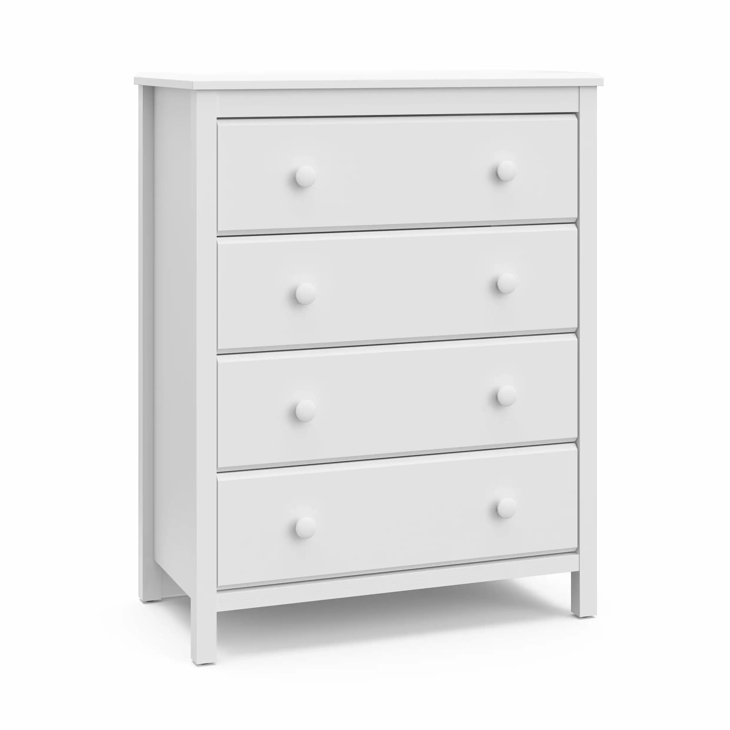 Storkcraft Alpine 4 Drawer Nursery Dresser White Baby Room Storage