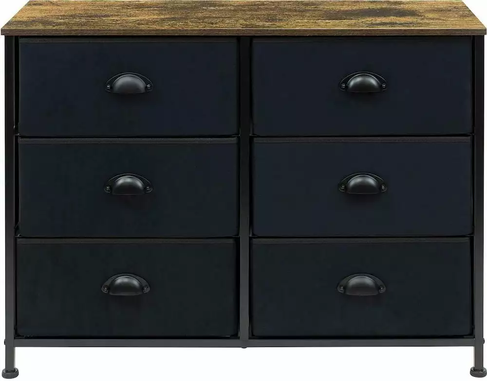 6 Drawers Dresser Furniture Tall Storage Arranger Unit Bedroom - Modern Design Branded