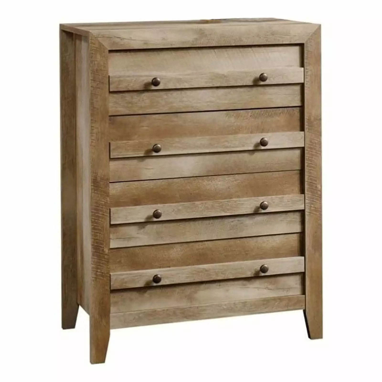 Craftsman Oak Wood Bedroom Chest Four Large Drawers Bowery Hill