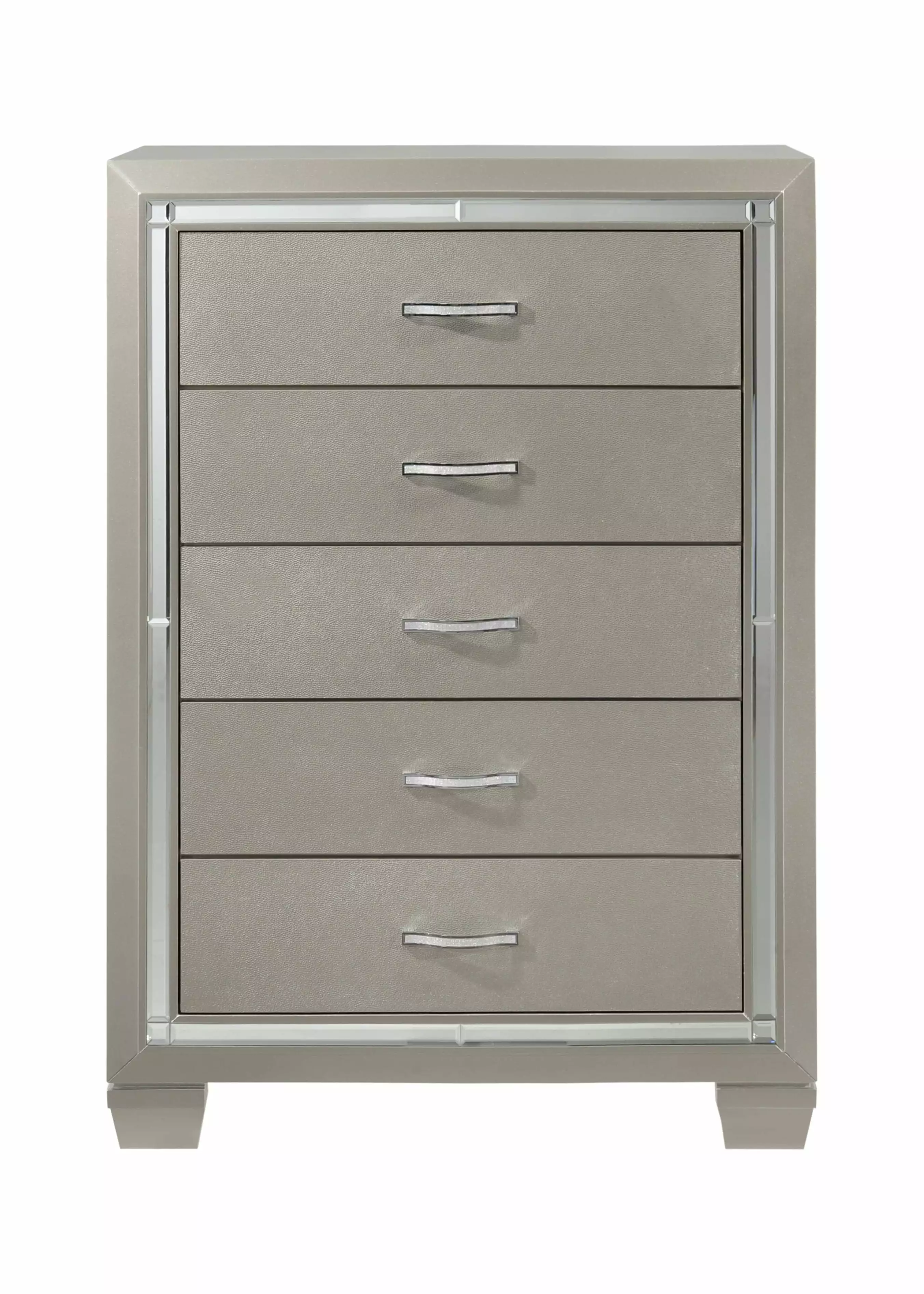 Picket Houtilize Furnishings Glamour Youth Chest Champagne Finish Bedroom Storage Picket House Furnishings