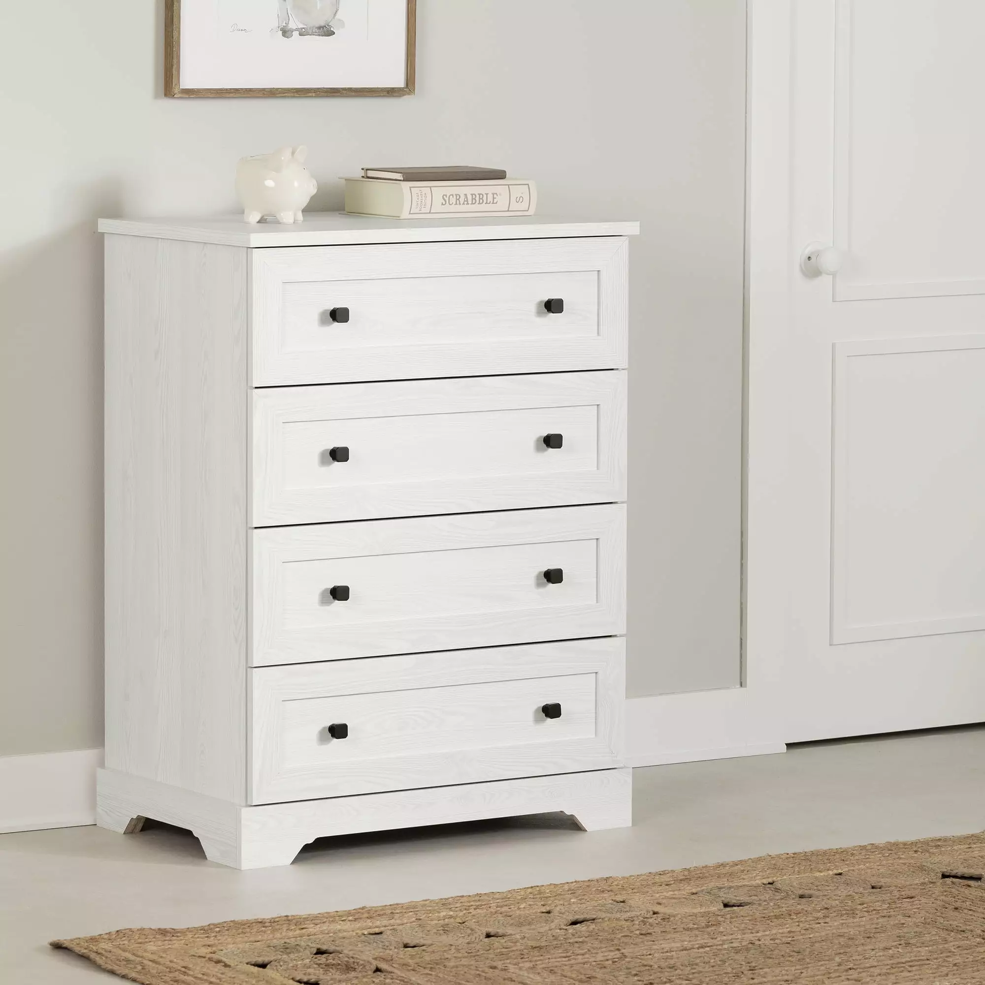 South Shore Hazen Farmhoutilize Chest White