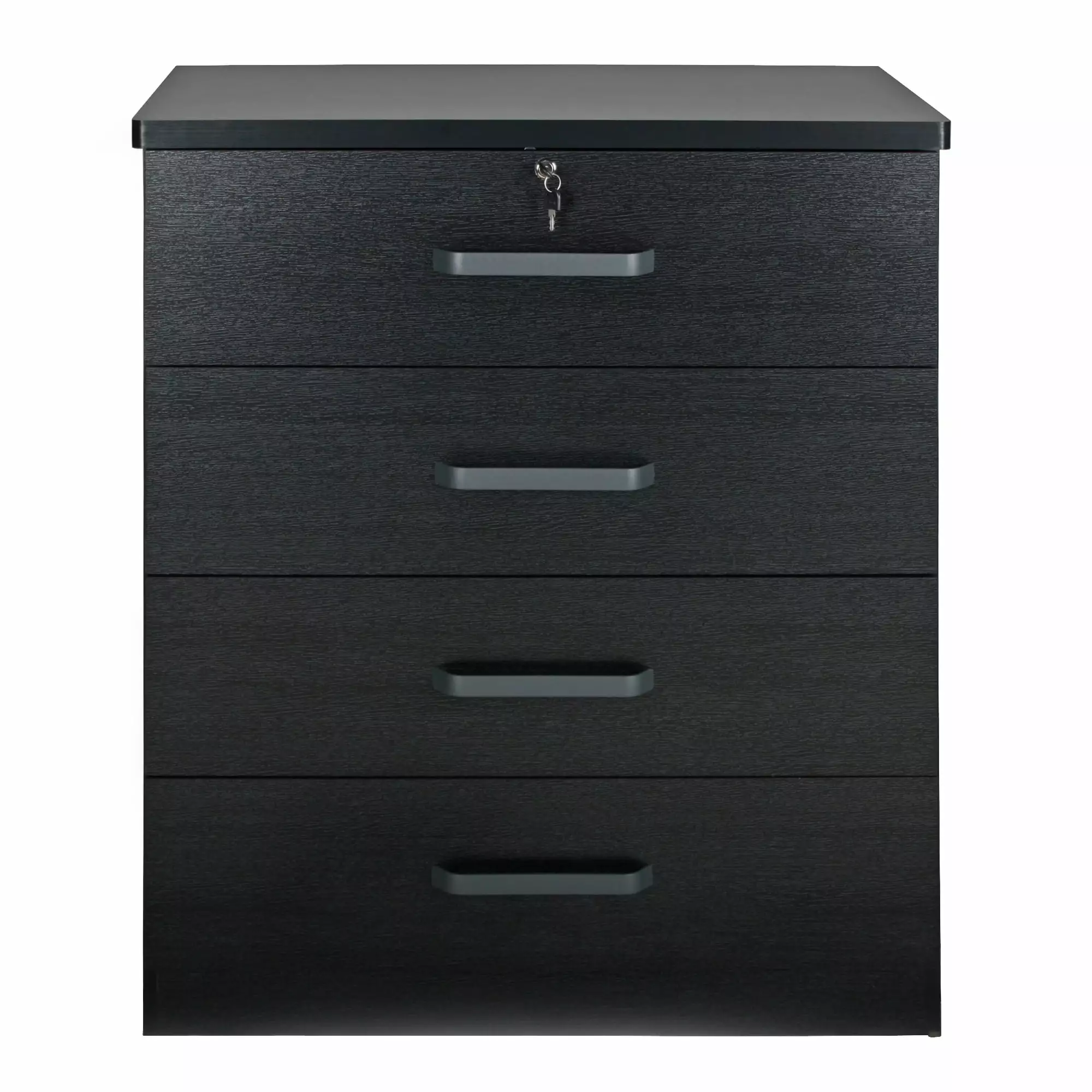 Better Home Products Liz Super Jumbo 4 Drawer Storage Chest Dresser Black