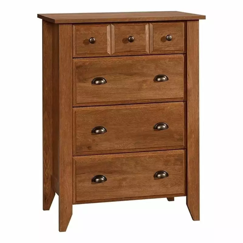 Bowery Hill 4-Drawer Transitional Engineered Wood Chest Oiled Oak