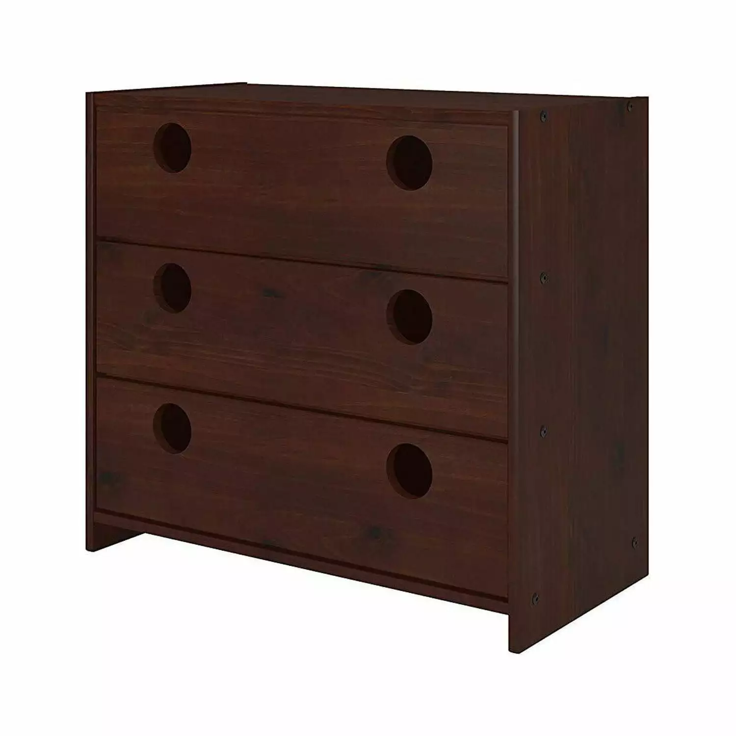 Donco Kids Circles Chest - 3 Drawer Dresser Dark Cappuccino