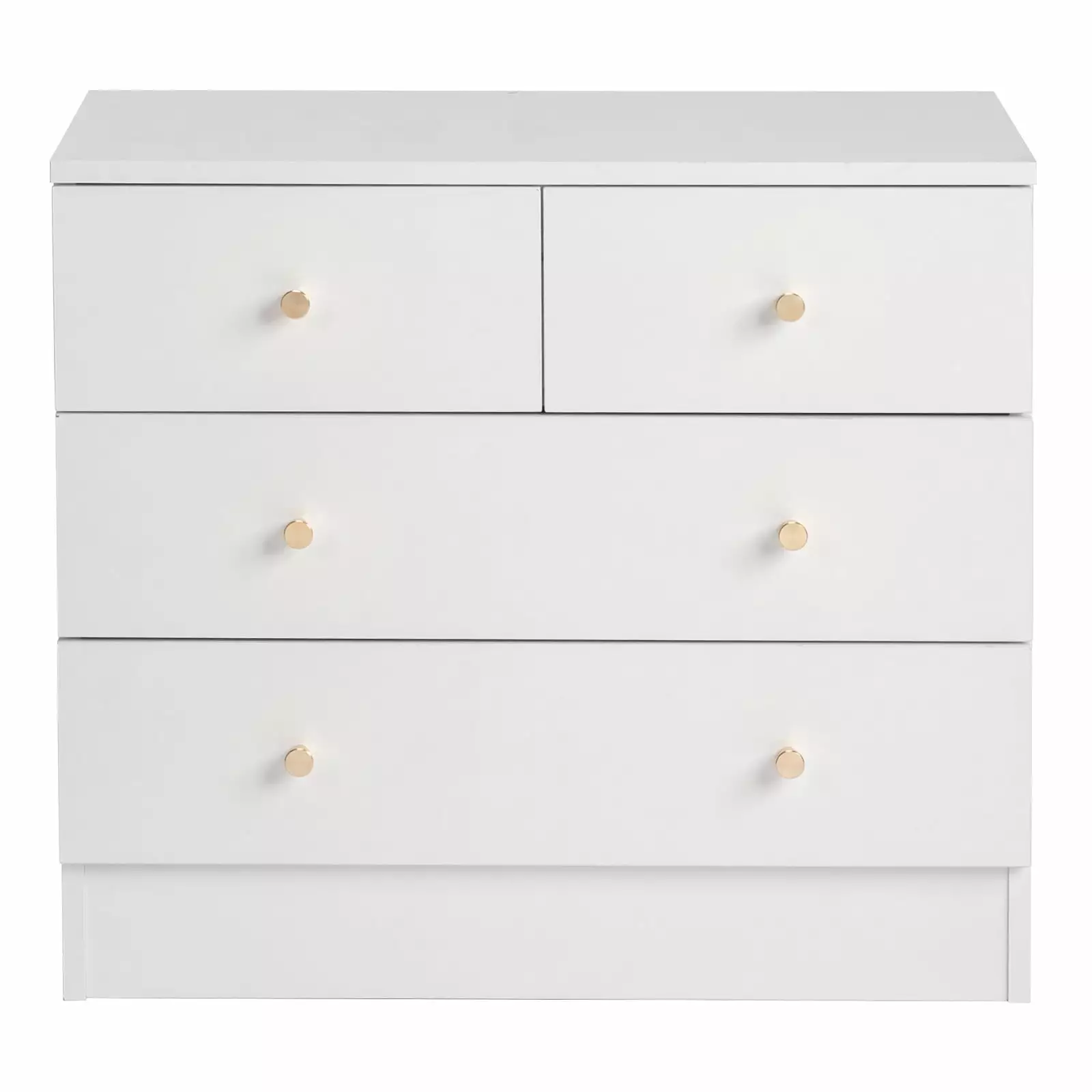 Zimtown 4 Drawer Dresser Chest Wooden Storage Cabinet Bedroom Living Room Hallway White FCH