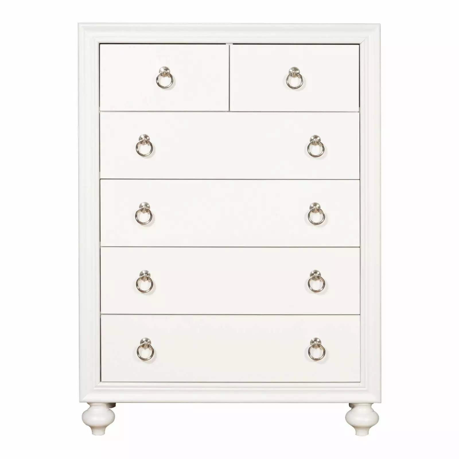 Bella Youth Six Drawer Wood Chest White Finish Samuel Lawrence Furniture Home Fare