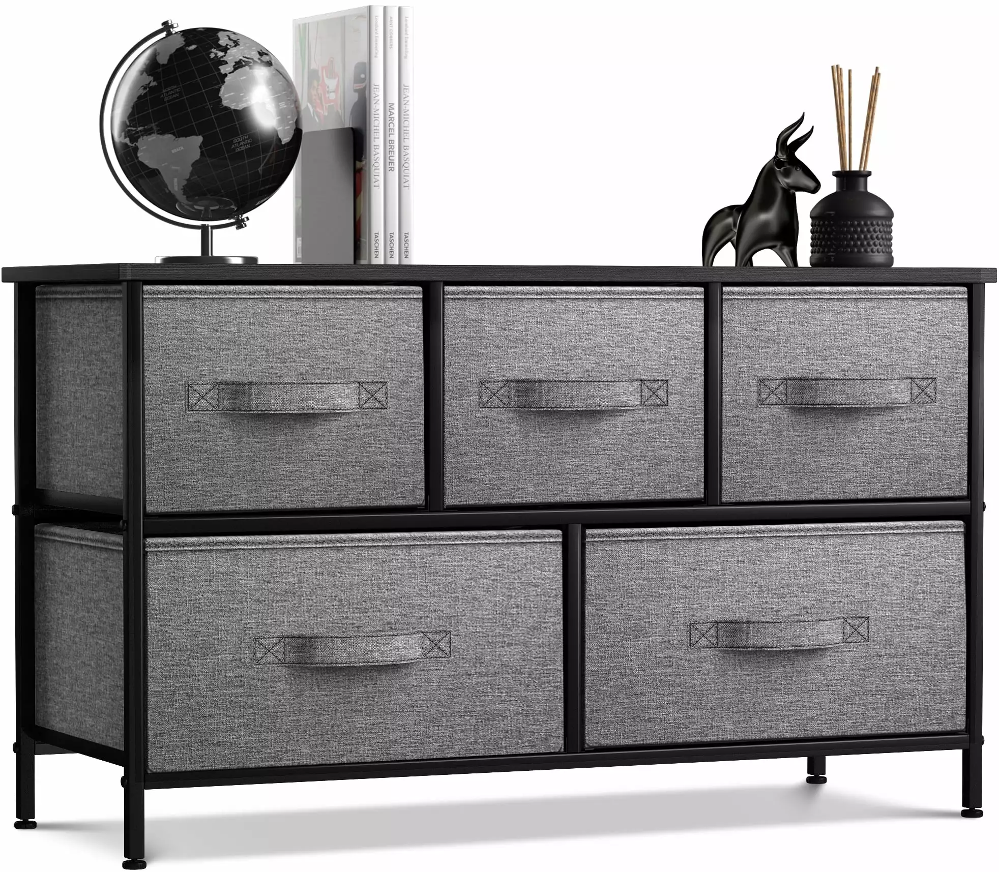 Black Storage Cube Dresser Modern Bedroom Organization Sorbus