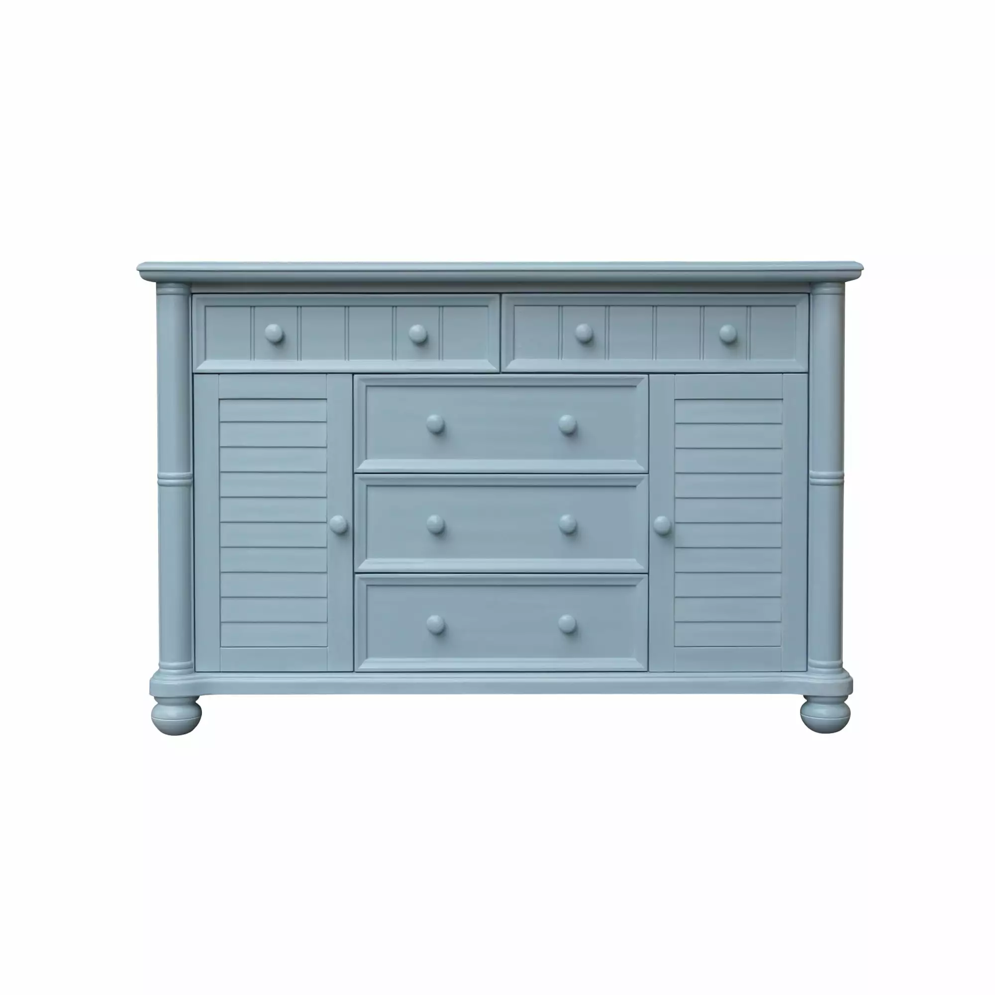 Sunset Trading Cool Breeze Coastal Wood Bedroom Dresser Beach Blue