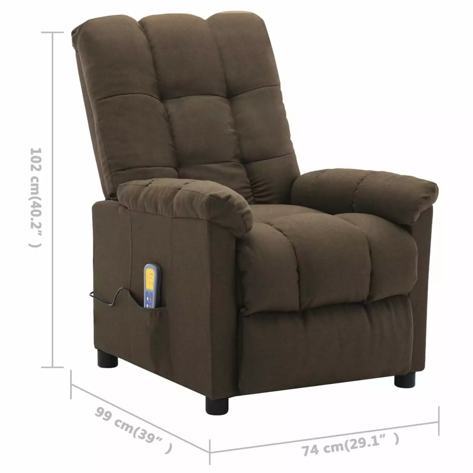 Andoer Fabric Sofa Recliner Chair Adjustable Function Elderly