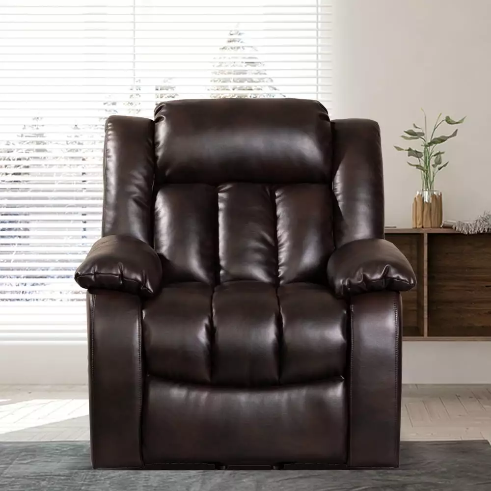 Lehboson Electric Power Lift Recliner Chair Elderly Red Brown Best Furniture