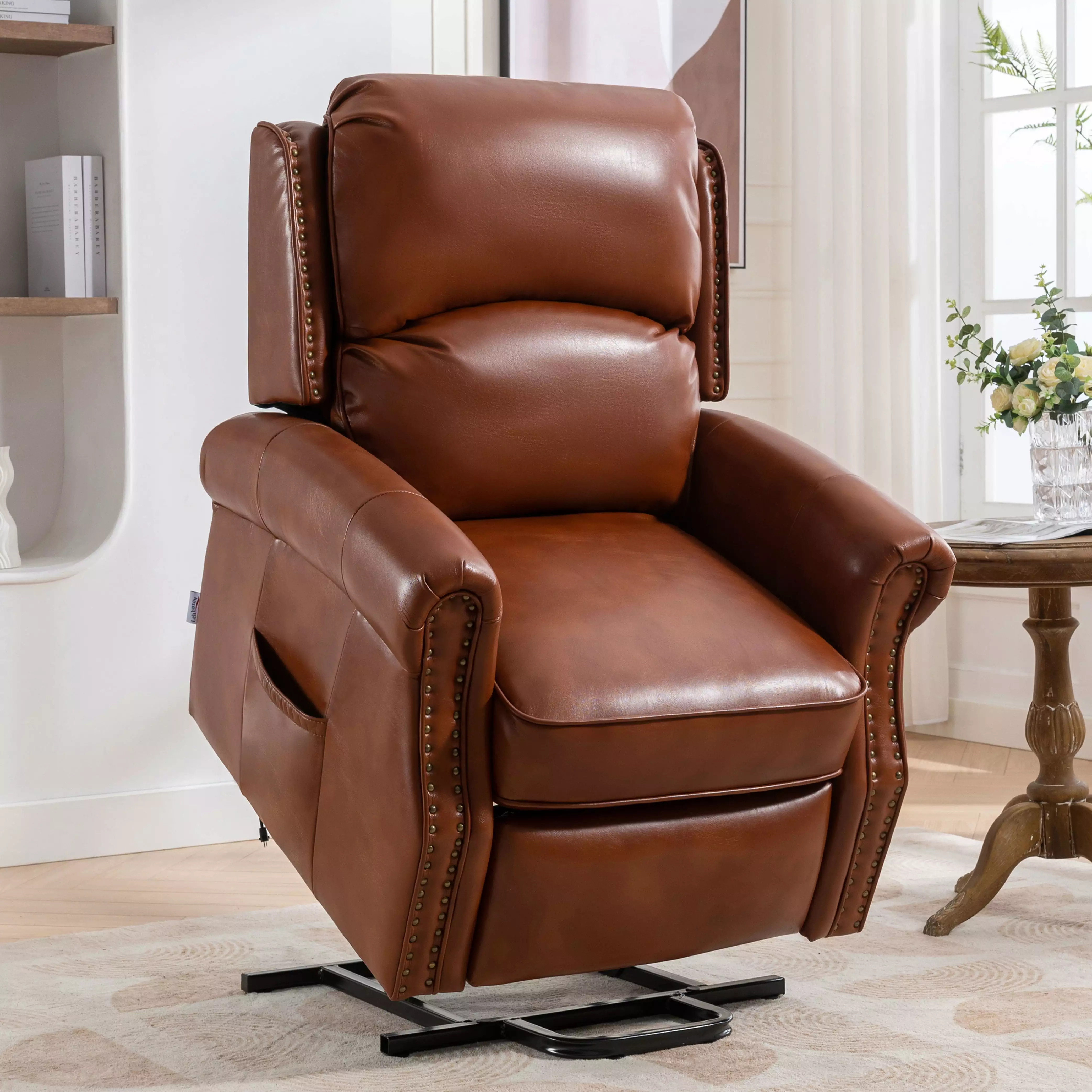 DeeHome Lehboson Electric Power Lift Recliner Chair Elderly Caramel