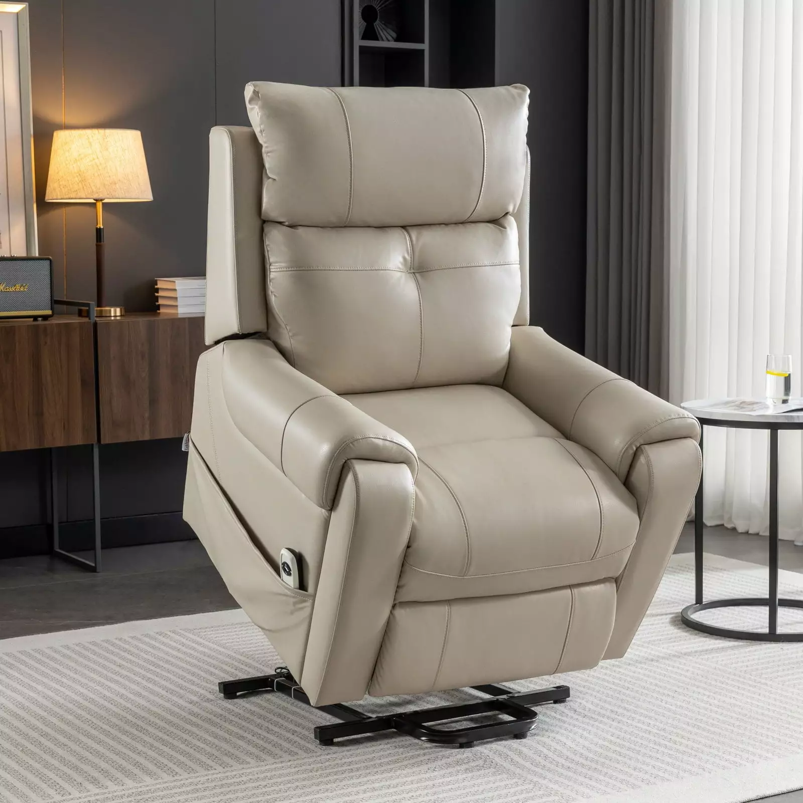 Miekor Furniture Electric Power Lift Recliner Chair Elderly Beige W5U262