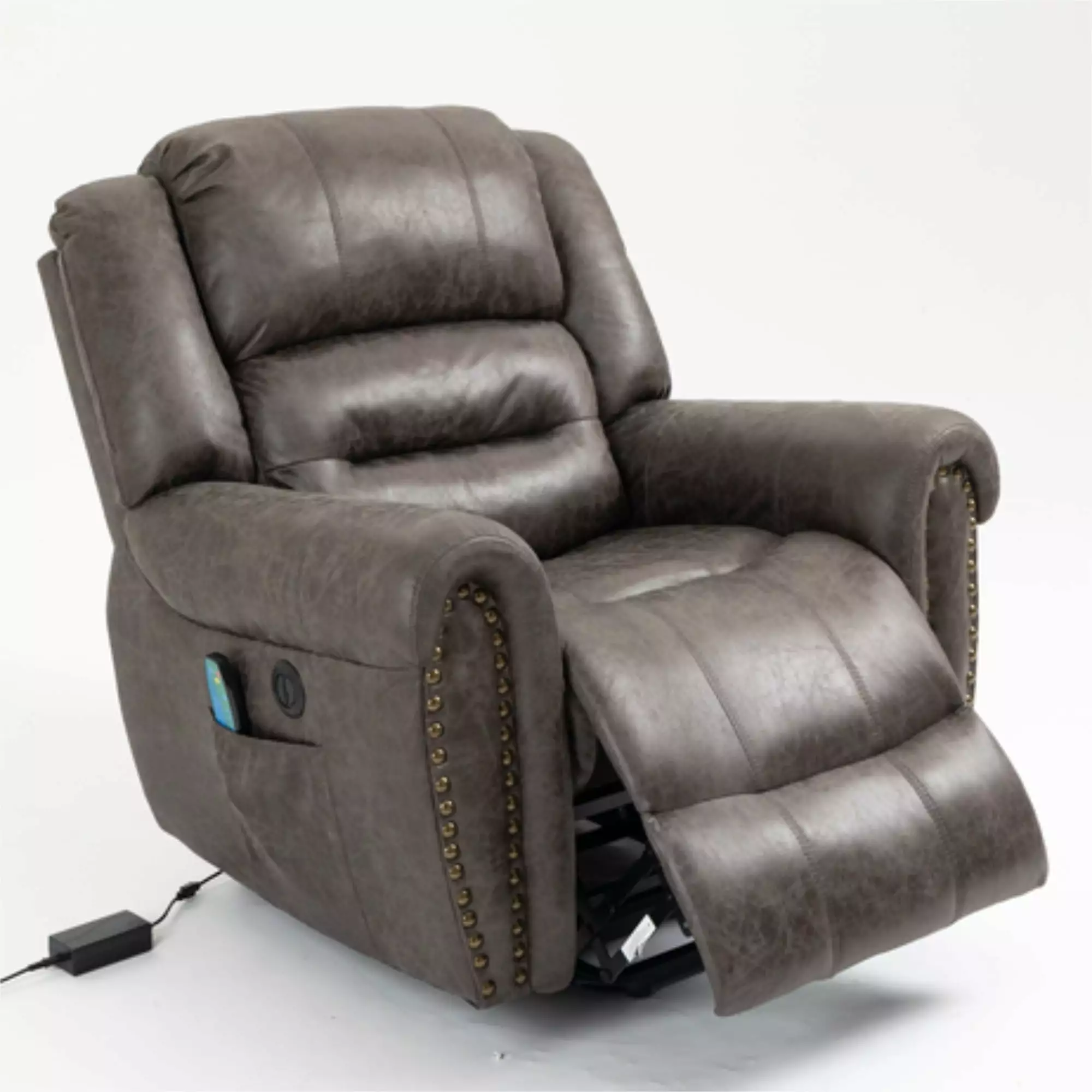 Spaco Faux Leather Electric Power Lift Recliner Elderly Brown - Relaxing Sofa Chair