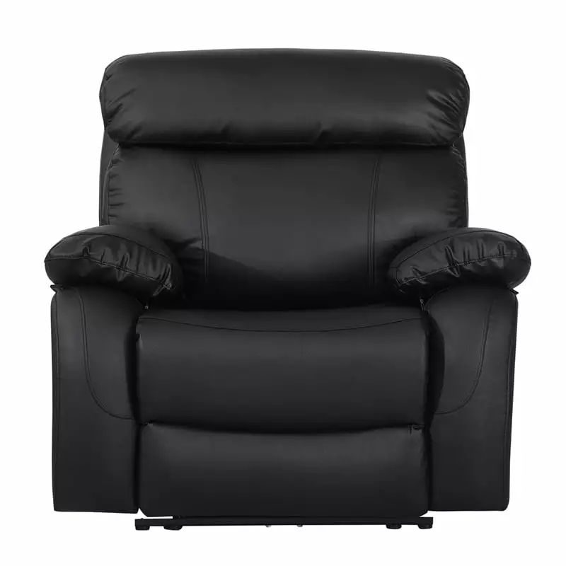 Alexent Black Leather Recliner Armchair Power Lift Reclining Sofa Theater Couch