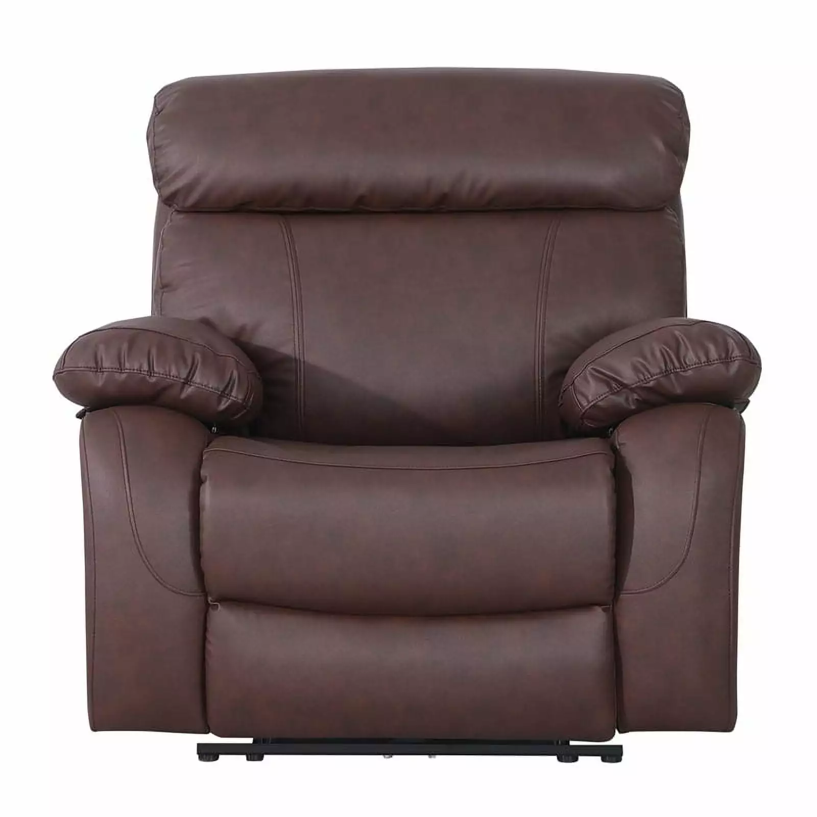 Alexent Brown Leather Recliner Armchair Power Lift Reclining Sofa Theater Couch