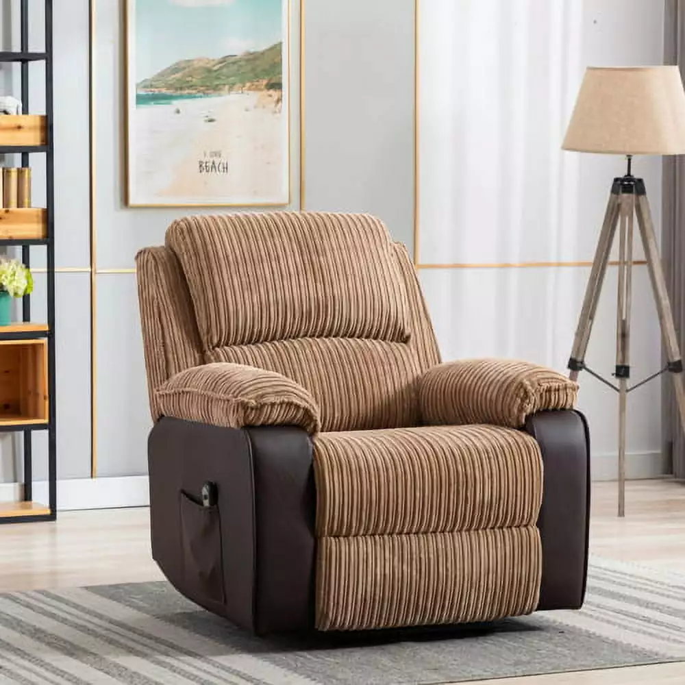 Electric Recliner Chair Side Bags and Remote Control 150 Degree Recline Thick Seat ARCTICSCORPION