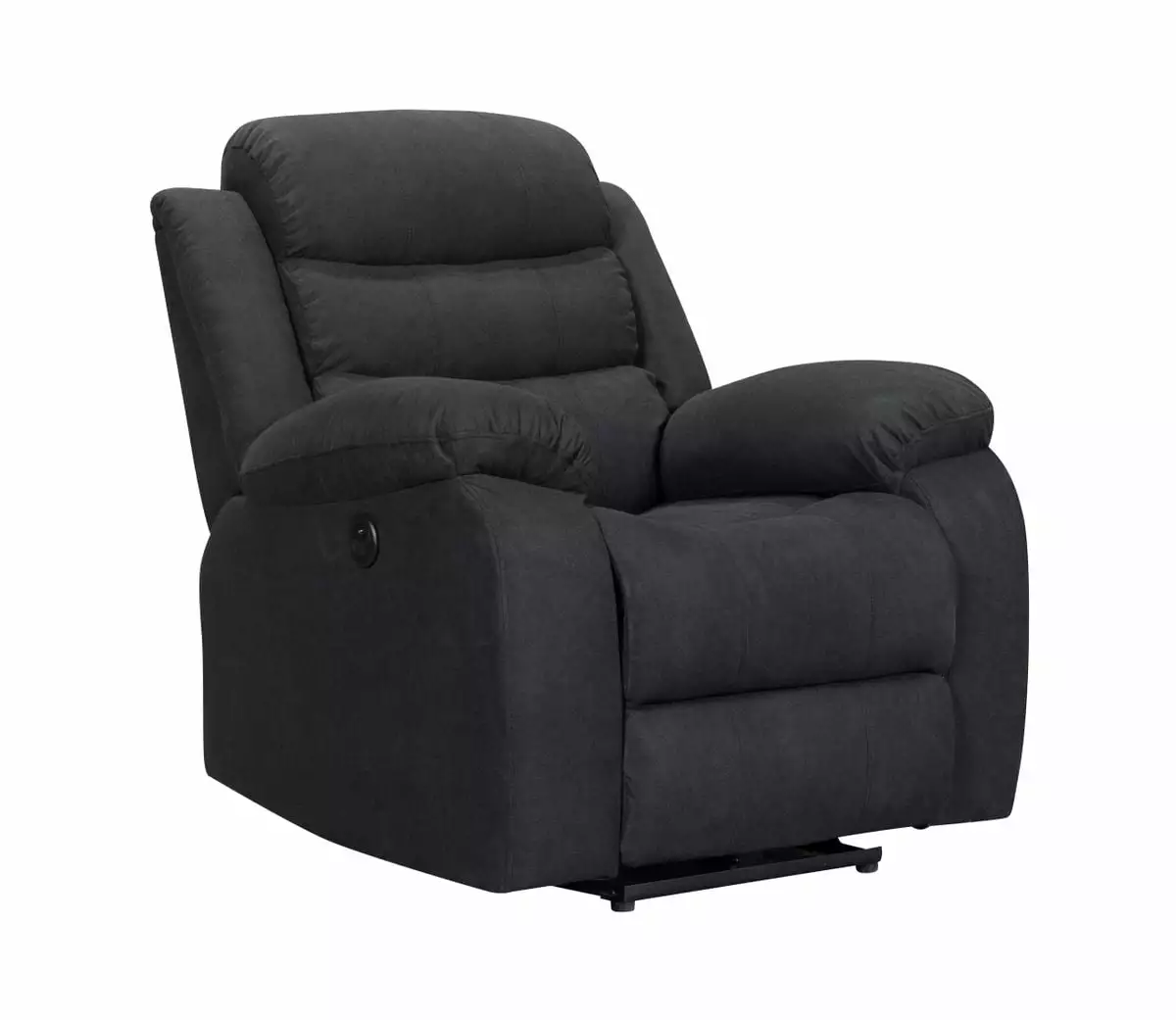 FC Design Power Recliner USB Port Electric Reclining Chair Charcoal Black