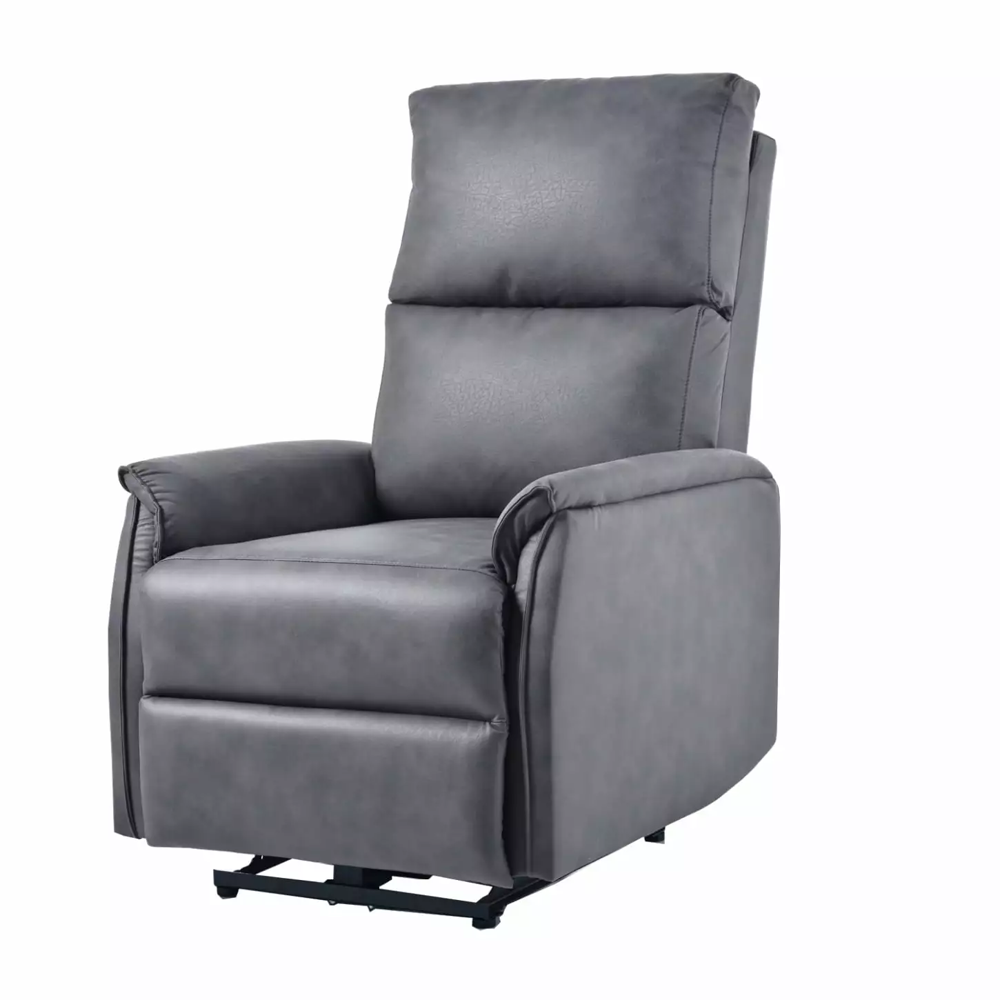 Compact Dark Gray Electric Power Recliner Chair USB Ports Small Spaces HATNOKIL