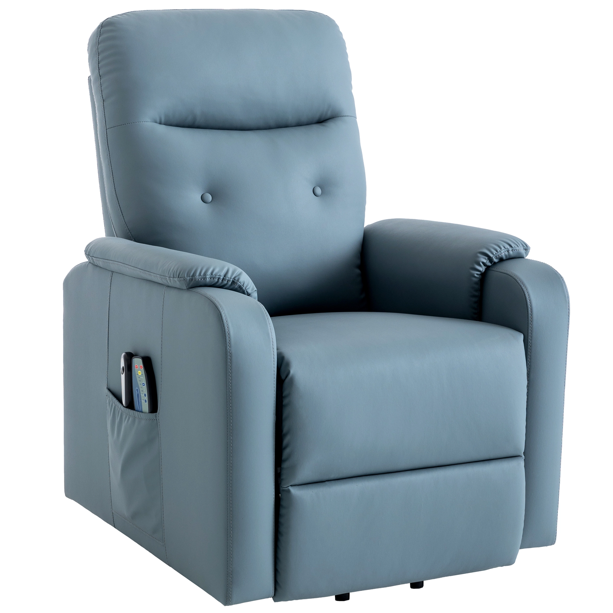 Massage Recliner Chair Electric Power Lift Chairs Side Pocket Adjustable Massage and Heating Function Squirrel Grey Miekor