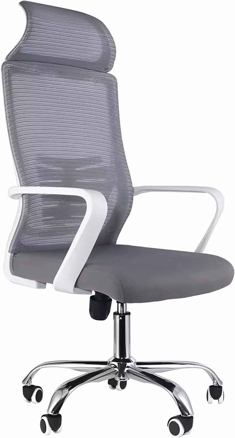 Lifetime Home Ergonomic Office Chair - High Back Desk Chair Lumbar Support - Grey FYB