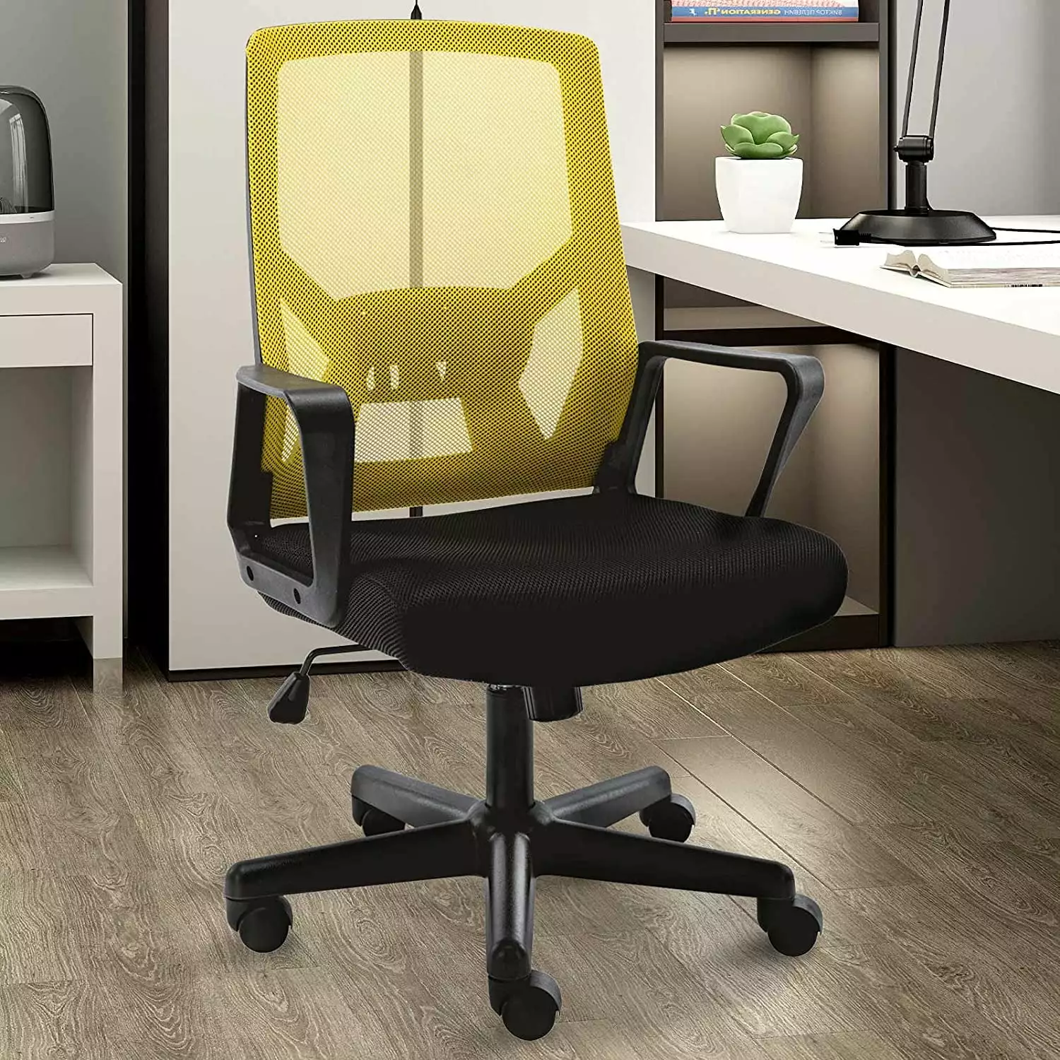 Ergonomic Office Chair Foldable Backrest Mesh Computer Desk Chair Adjustable Height Lumbar Support Generic