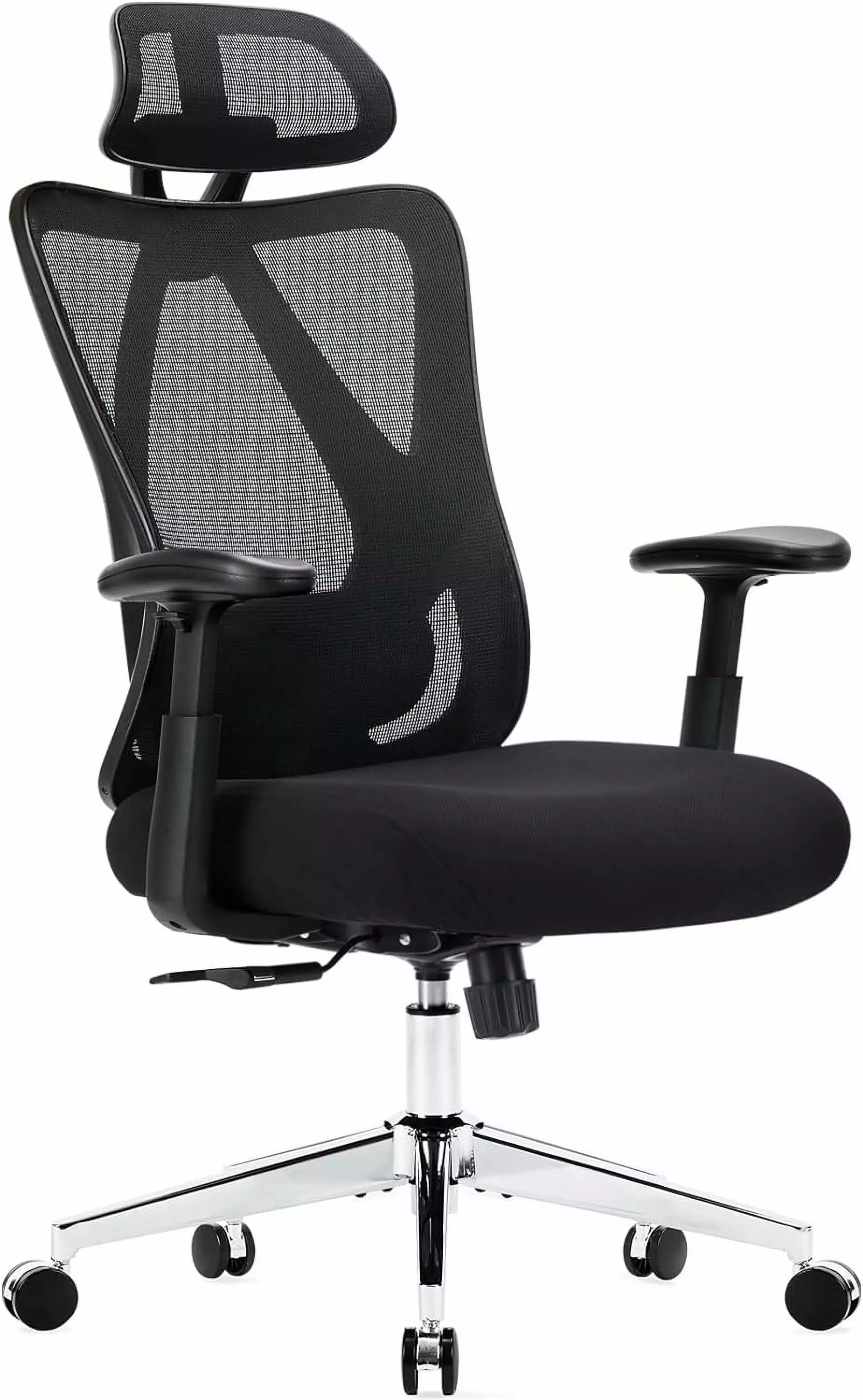 KPUY High Back Ergonomic Computer Desk Chair Adjustable Lumbar Support Headrest and 2D Arms