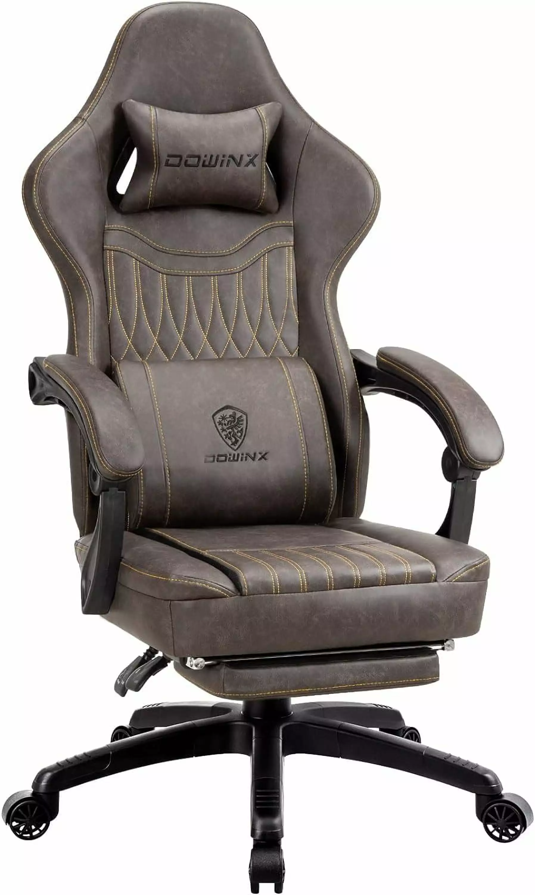 Breathable PU Leather Gaming Chair Pocket Spring Cushion and Massage Lumbar Support FYB