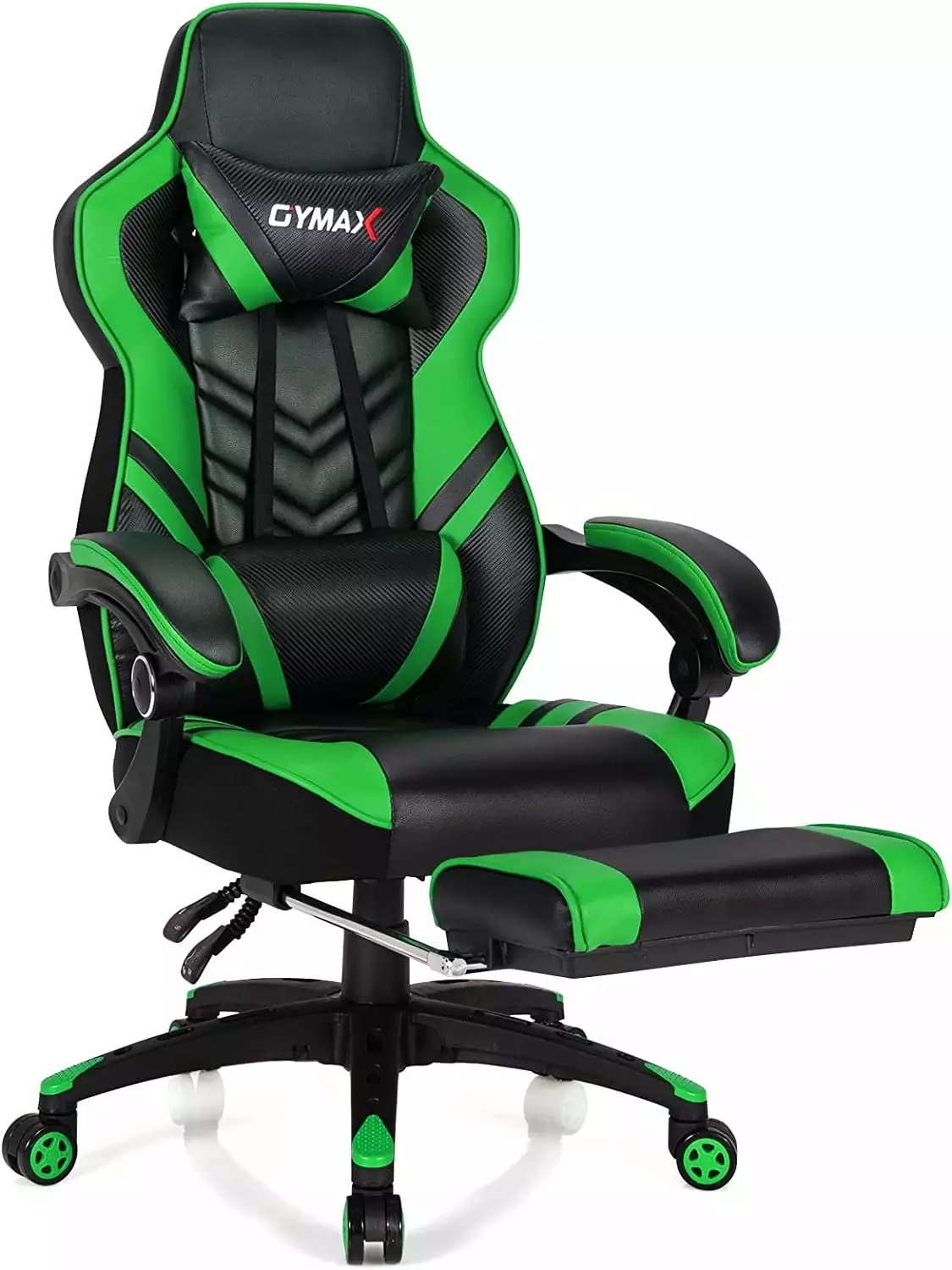 Green Gaming Chair Ergonomic Computer Chair Adults Teens Reclining Gamer Chair High Back Racing Style Desk Chair Retractab...