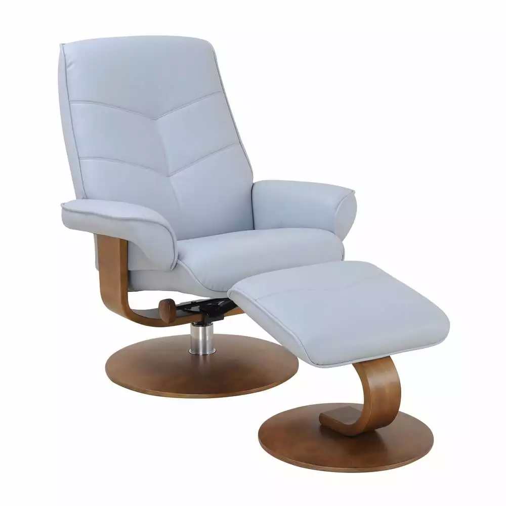 Starline Designs LLC Scandinavian European-styled Recliner and Ottoman Modern Living Room Furniture