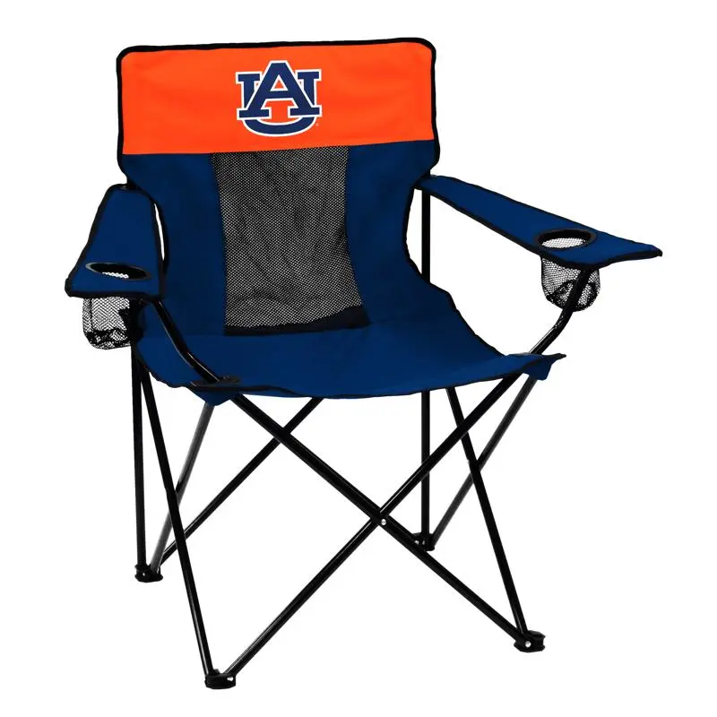 Logo Brands Elite Navy Blue Auburn Folding Chair Events and Gatherings
