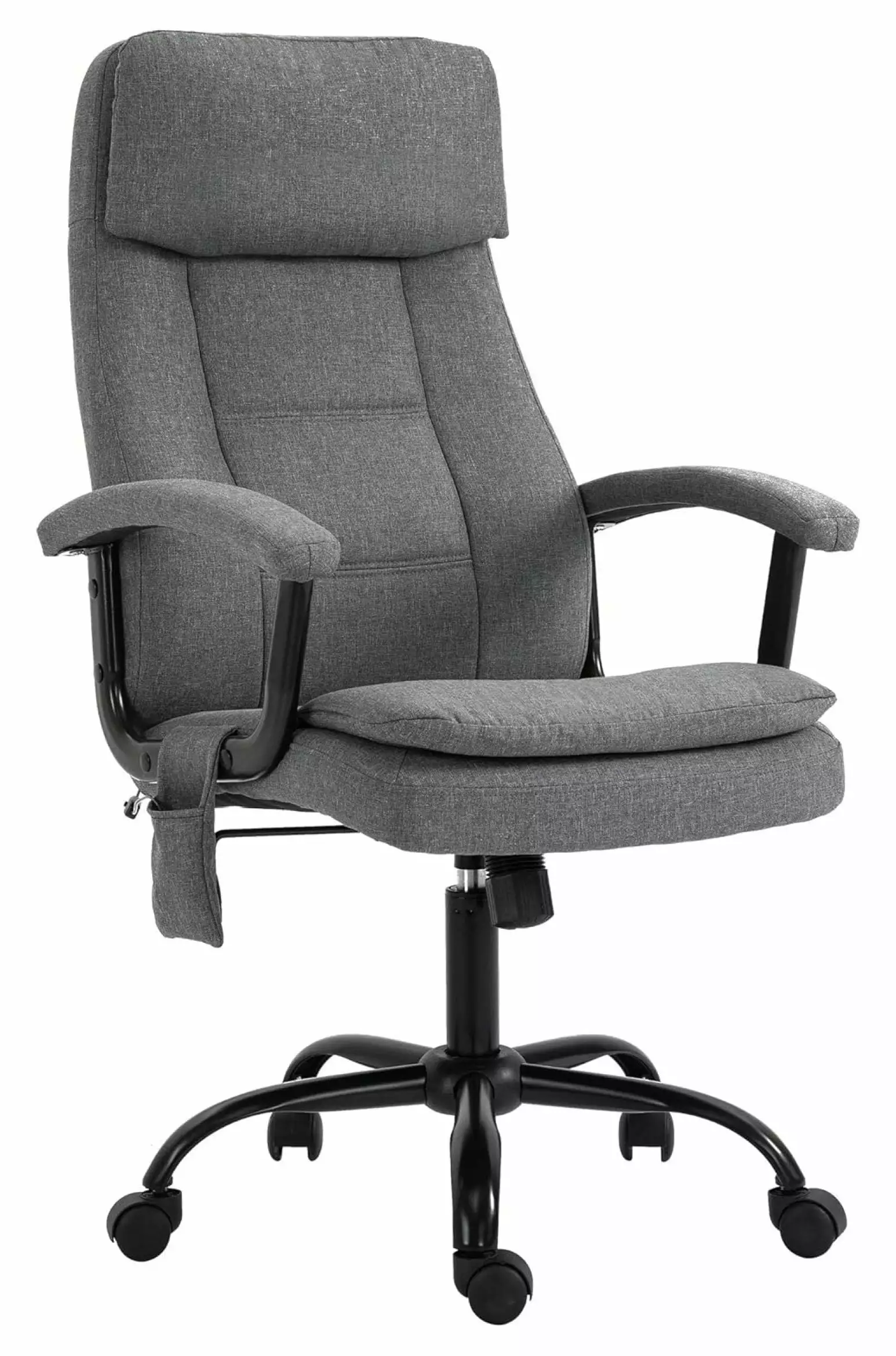 DyGTyX Executive Massage Office Chair 2-Point Lumbar Massage USB Power Adjustable Height Grey