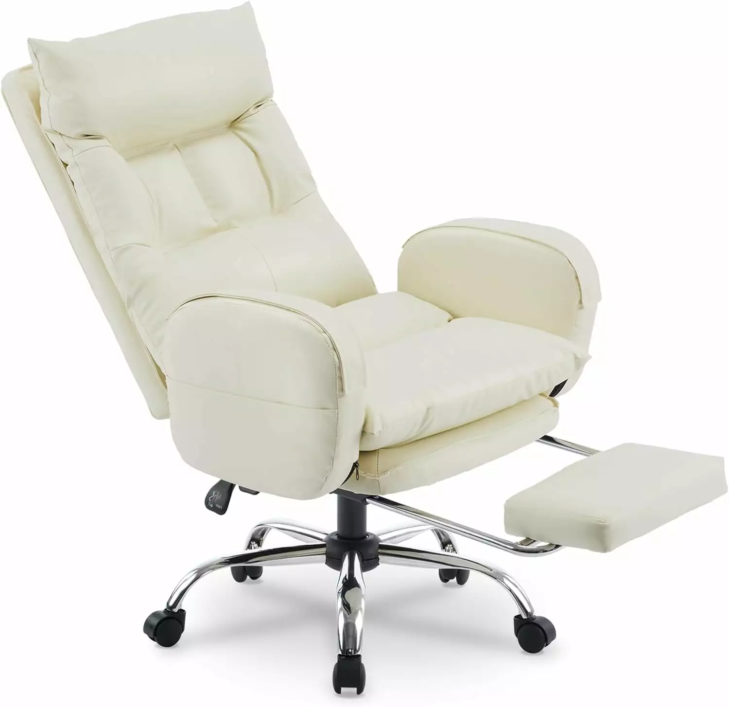 Ergonomic High-Back Office Chair Footrest and Leg Rest - PU Leather Executive Desk Chair Funwill