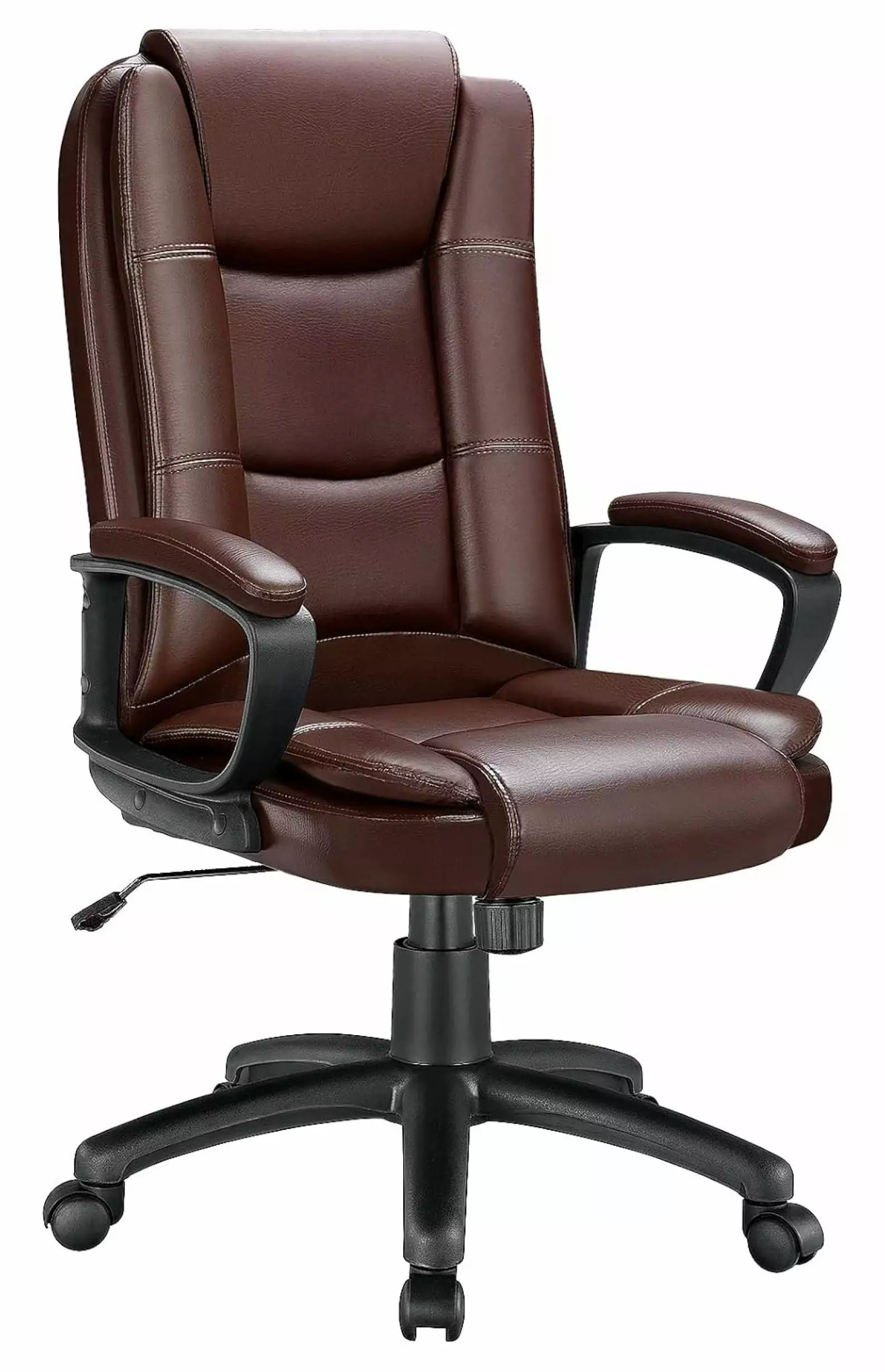 KITYDALK Ergonomic High Back Office Chair Lumbar Support Adjustable Swivel Gaming Desk Chair Brown