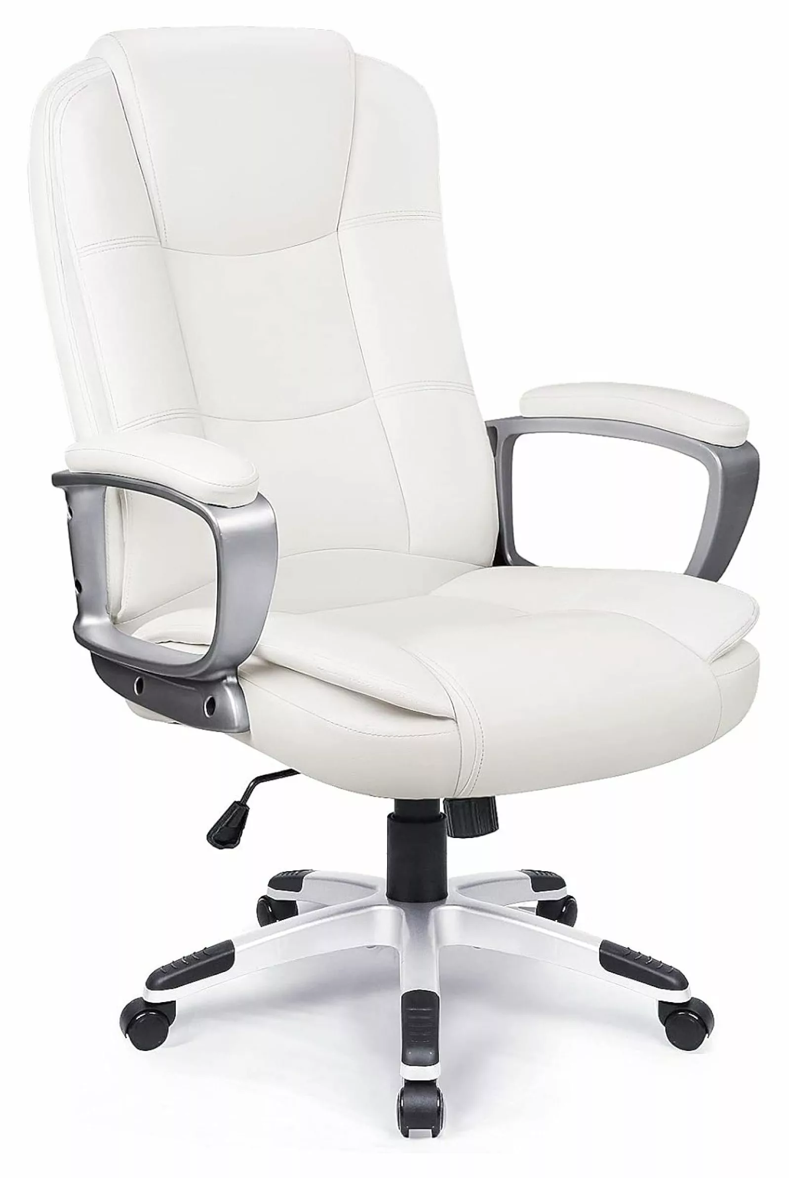 LaYelxt Ergonomic High Back Office Chair Lumbar Support Adjustable Swivel Gaming Desk Chair White